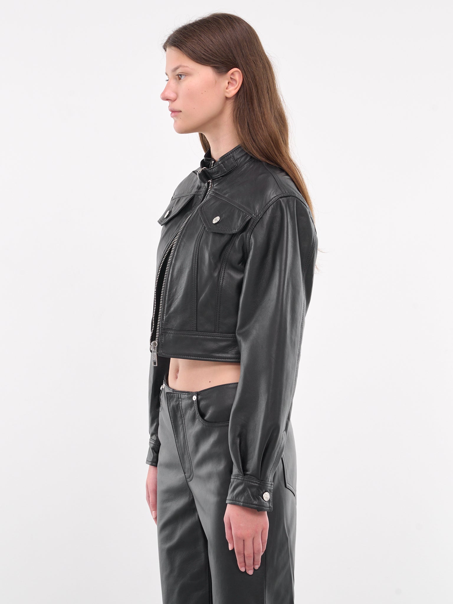 Faux Leather Jacket (J3703-8715-BLACK)