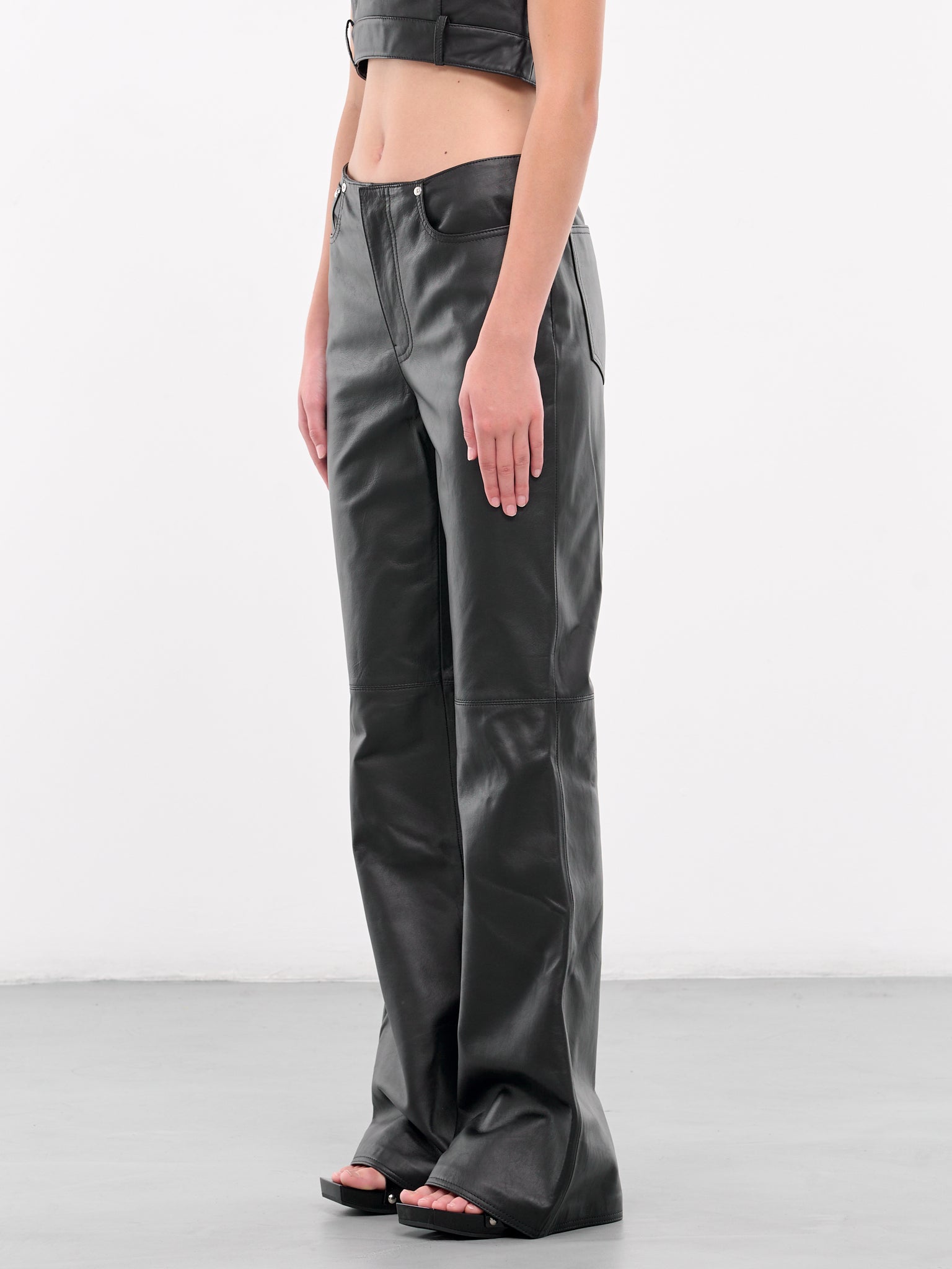 Faux Leather Trousers (J3706-8715-BLACK)