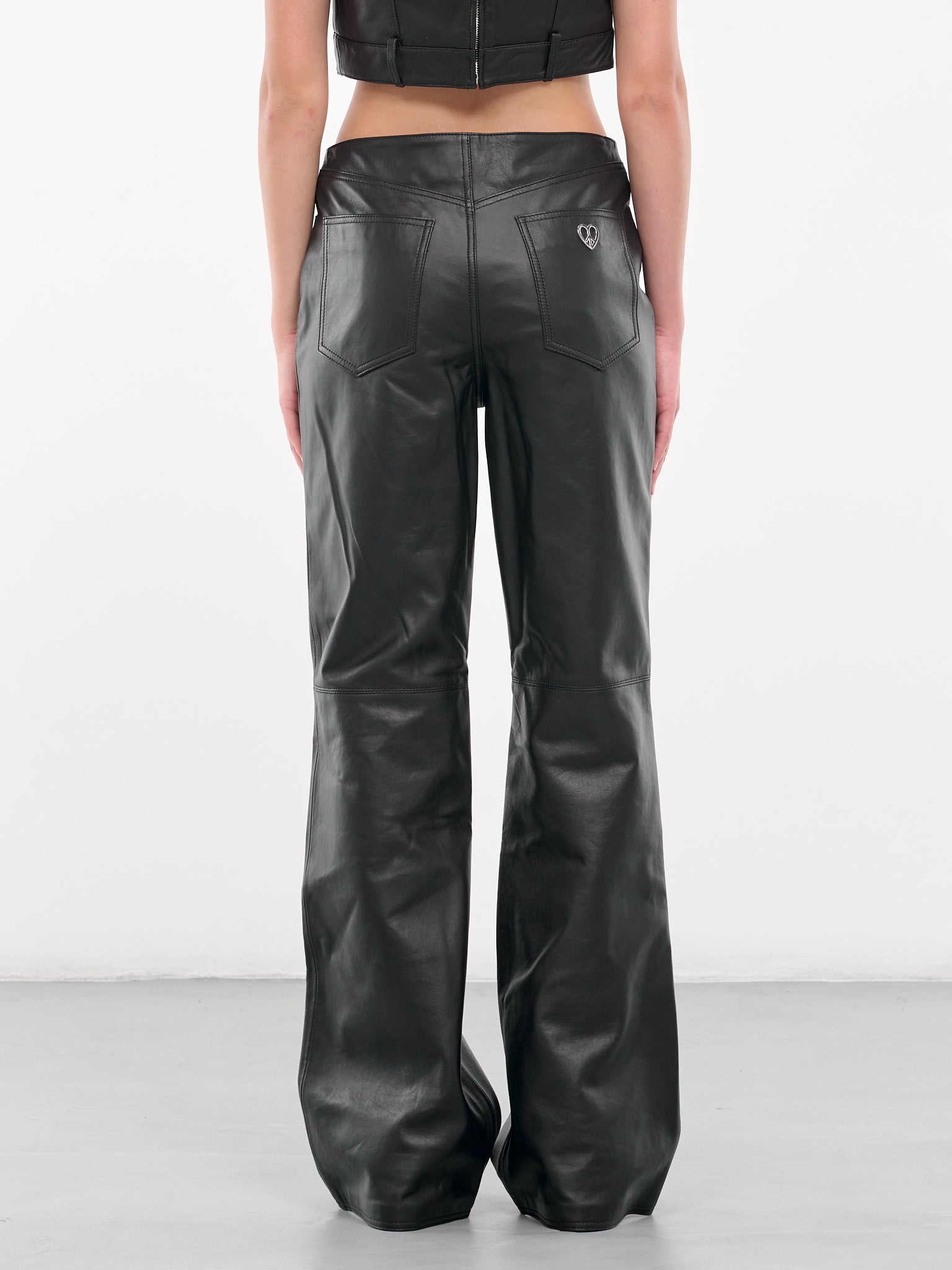 Faux Leather Trousers (J3706-8715-BLACK)