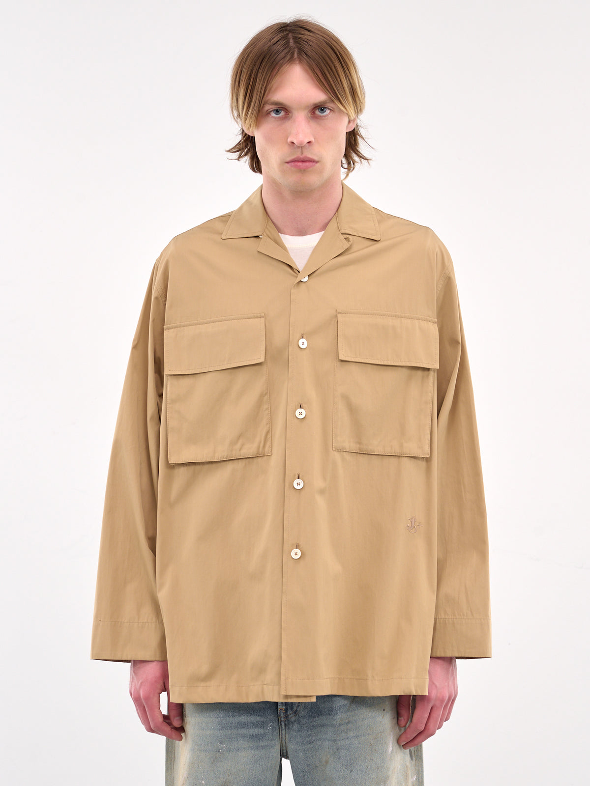 Oversized Pocket Shirt (J47DL0167-J45292-235-BEIGE)