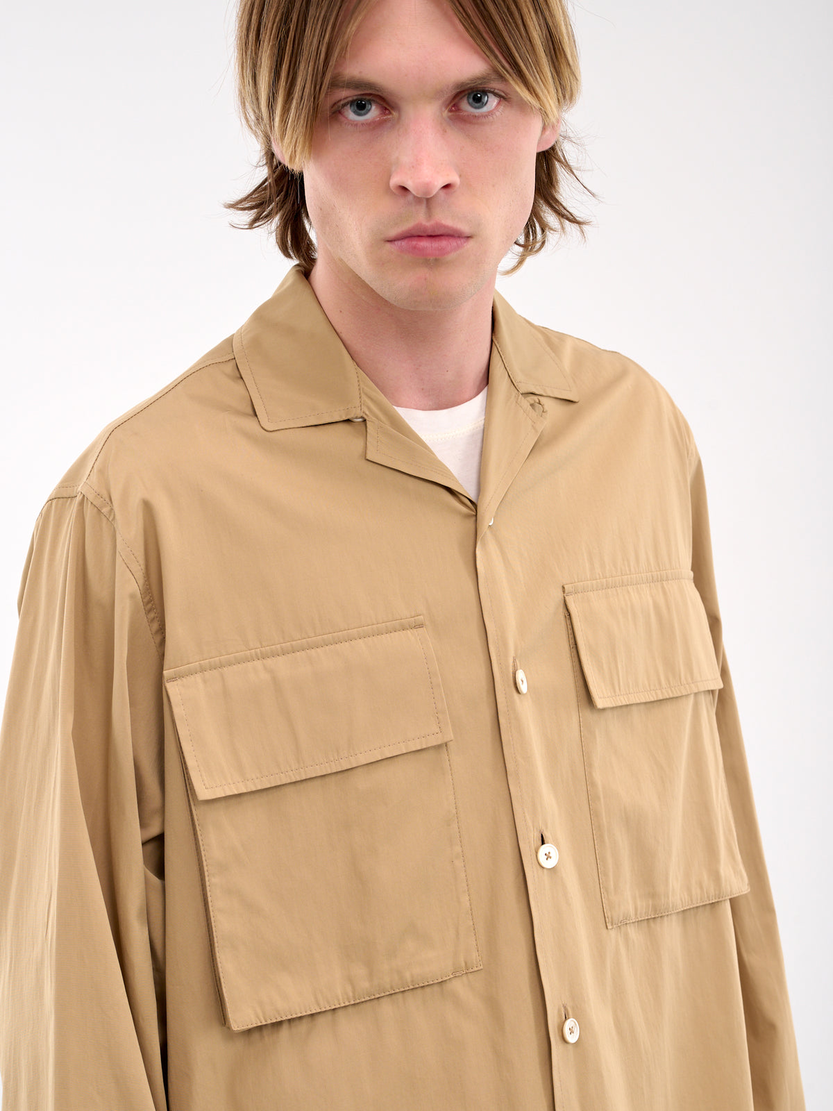 Oversized Pocket Shirt (J47DL0167-J45292-235-BEIGE)