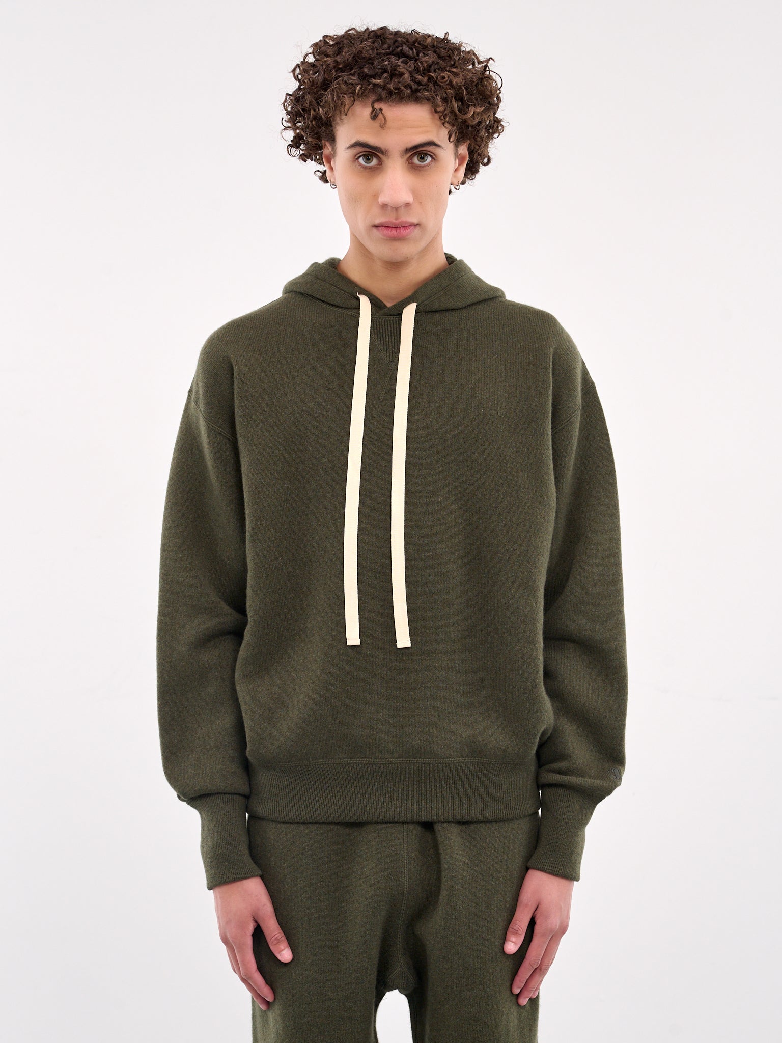 Knit Hoodie (J47GU0130-J13276-DARK-GREEN)