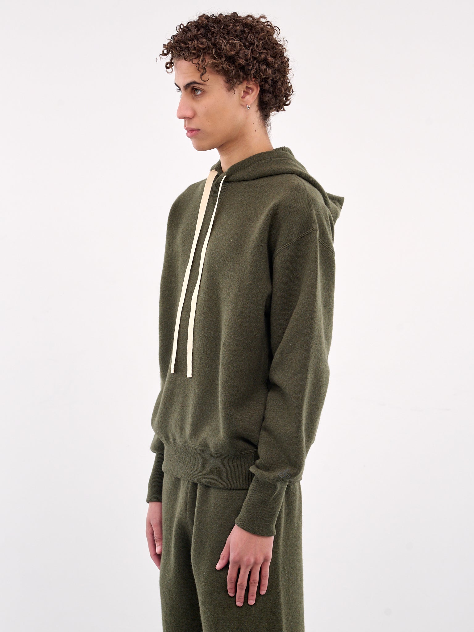 Knit Hoodie (J47GU0130-J13276-DARK-GREEN)