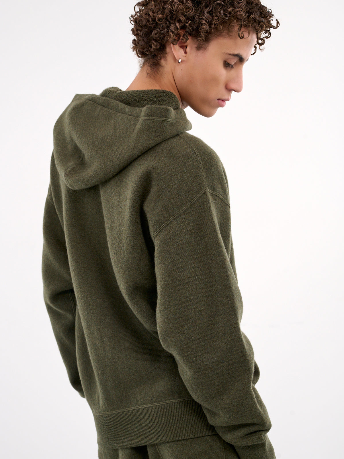 Knit Hoodie (J47GU0130-J13276-DARK-GREEN)