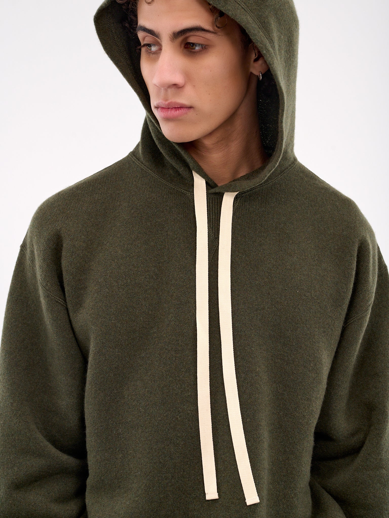 Knit Hoodie (J47GU0130-J13276-DARK-GREEN)