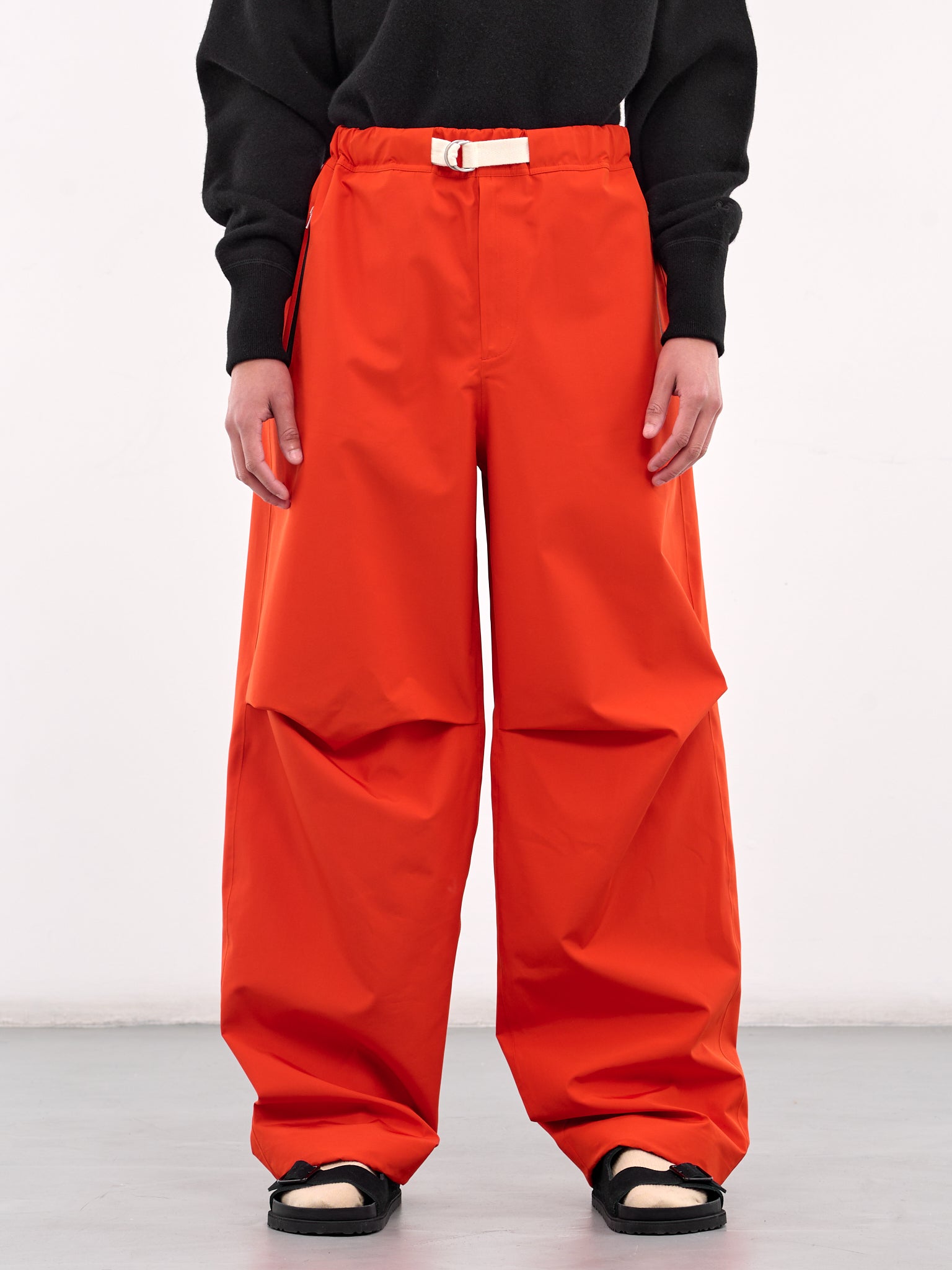 Wide Leg Belted Trousers (J47KA0280-J70194-RED)