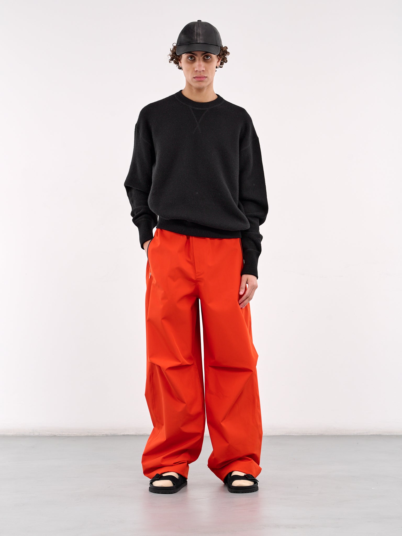 Wide Leg Belted Trousers (J47KA0280-J70194-RED)