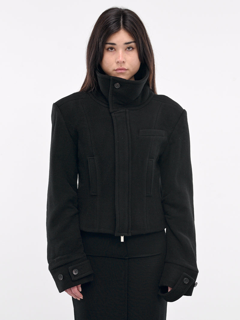 Stand Collar Jacket (JA-09BK-BLACK)