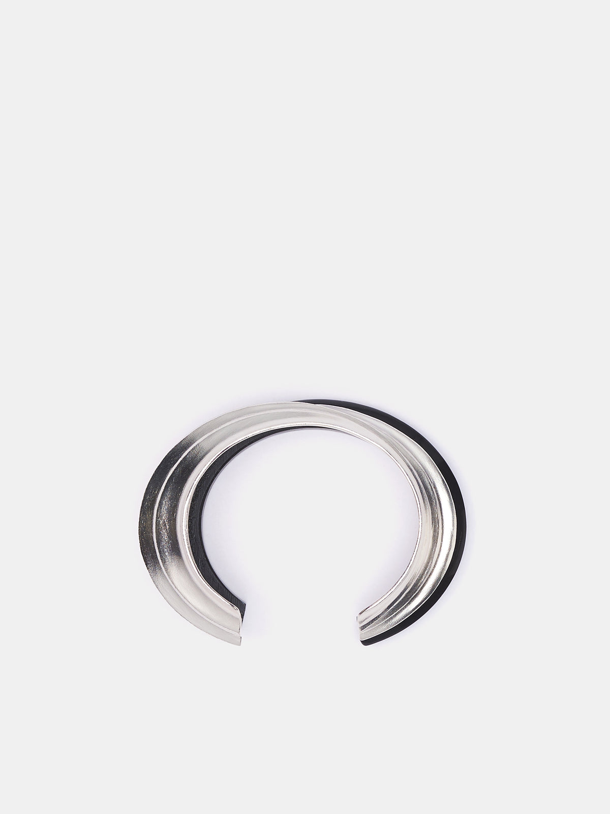 Edge Bracelet (JB02S1BL090-SILVER-BLACK)