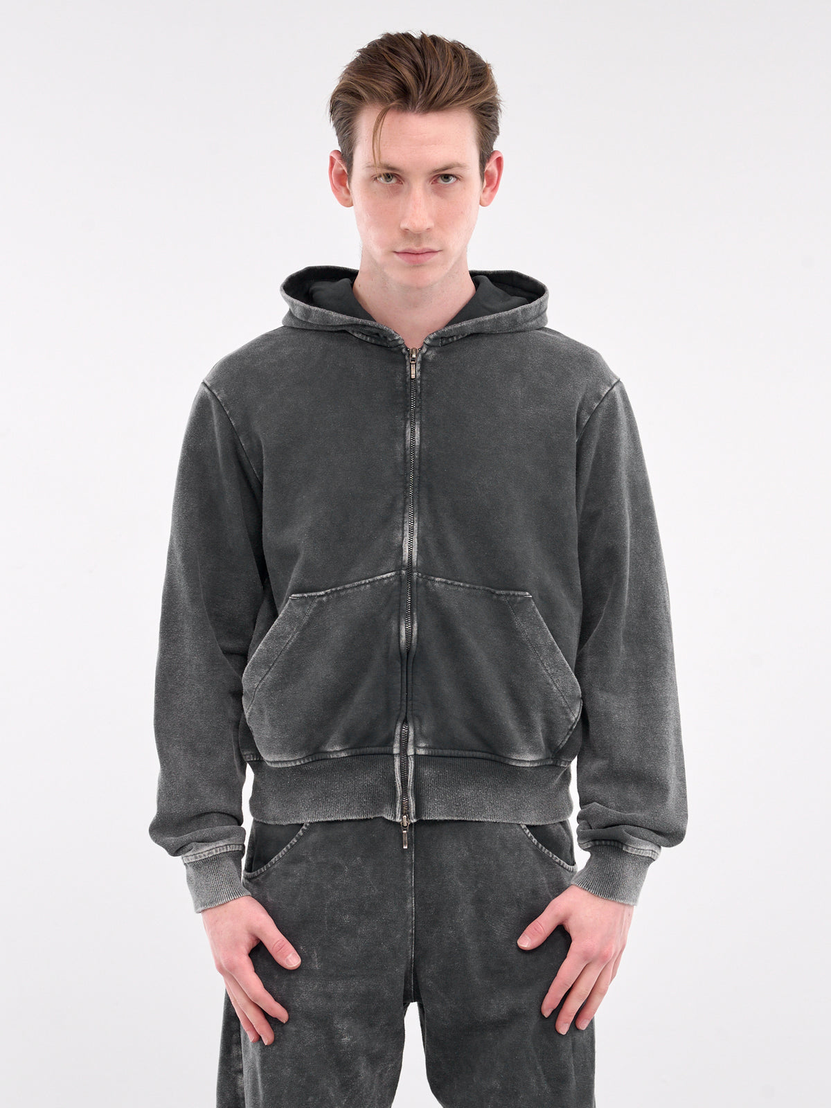 Shabby Full Zip Hoodie (JER-101-01-GREY)