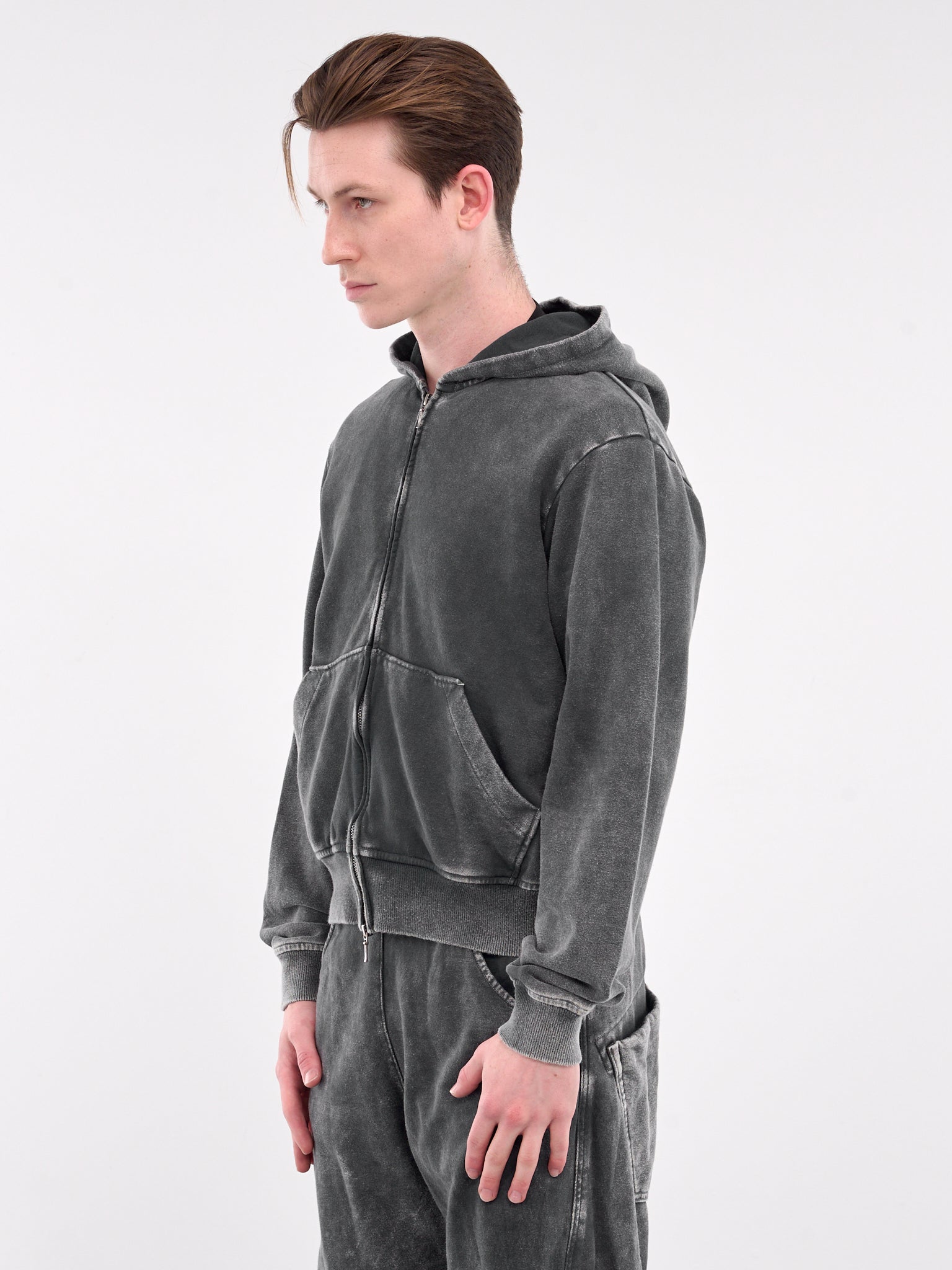 Shabby Full Zip Hoodie (JER-101-01-GREY)