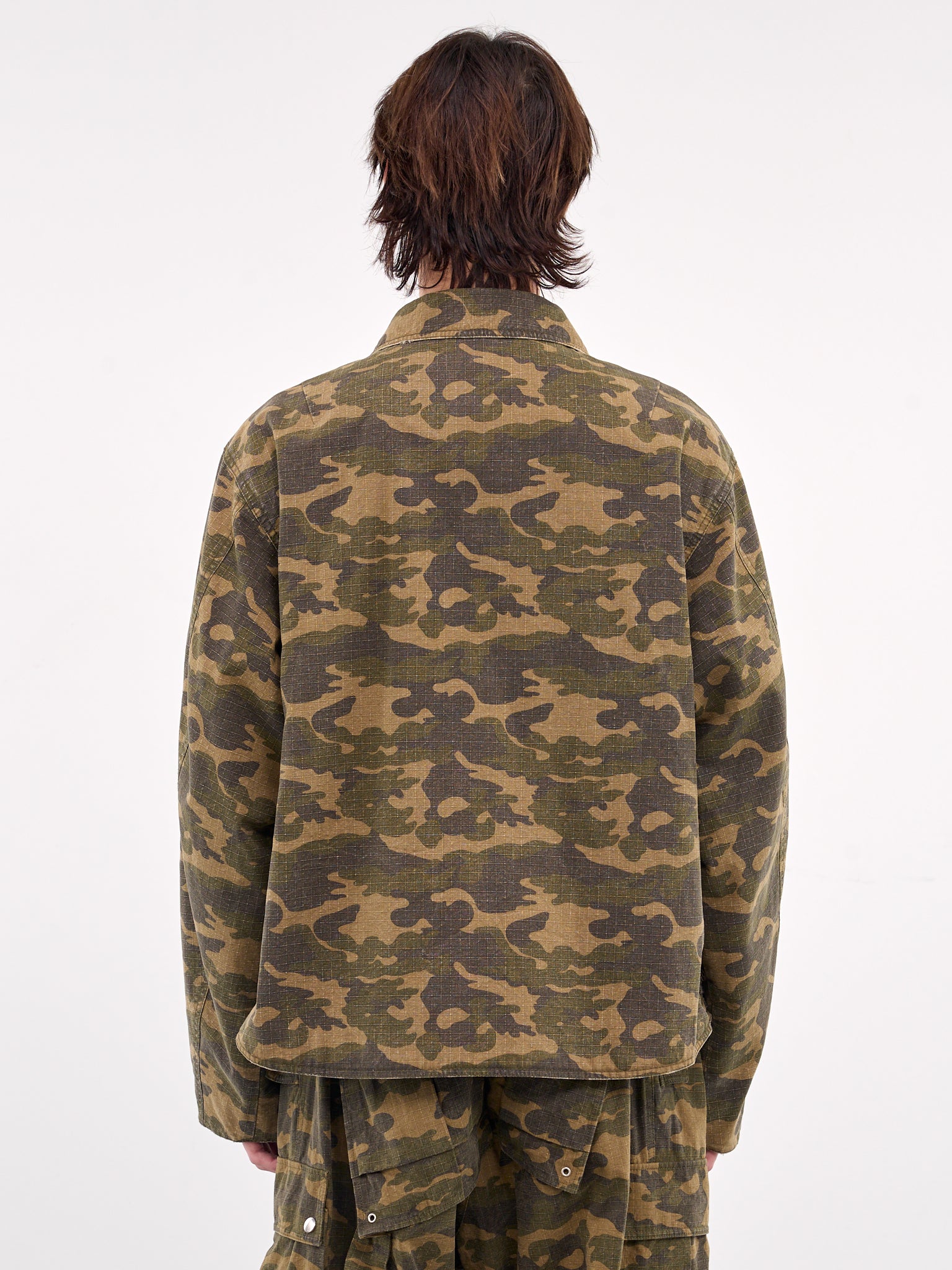 Camo Distressed Field Jacket (JK0-25-041-MIX)