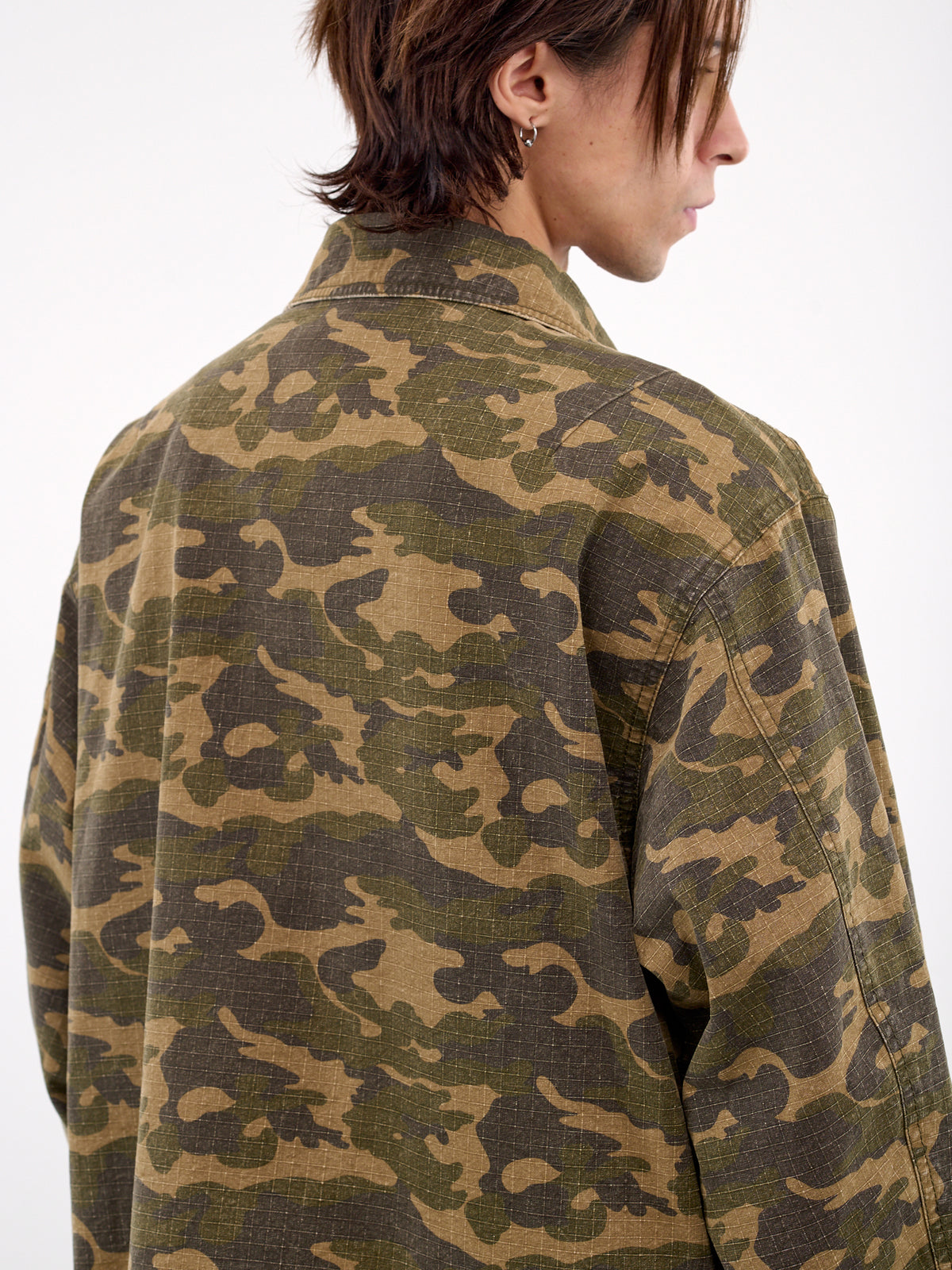 Camo Distressed Field Jacket (JK0-25-041-MIX)