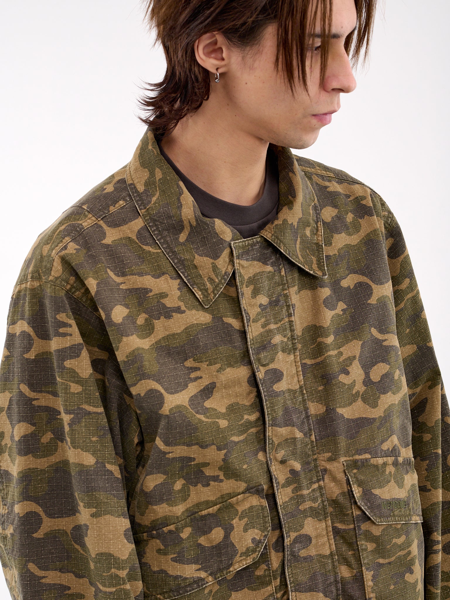 Camo Distressed Field Jacket (JK0-25-041-MIX)