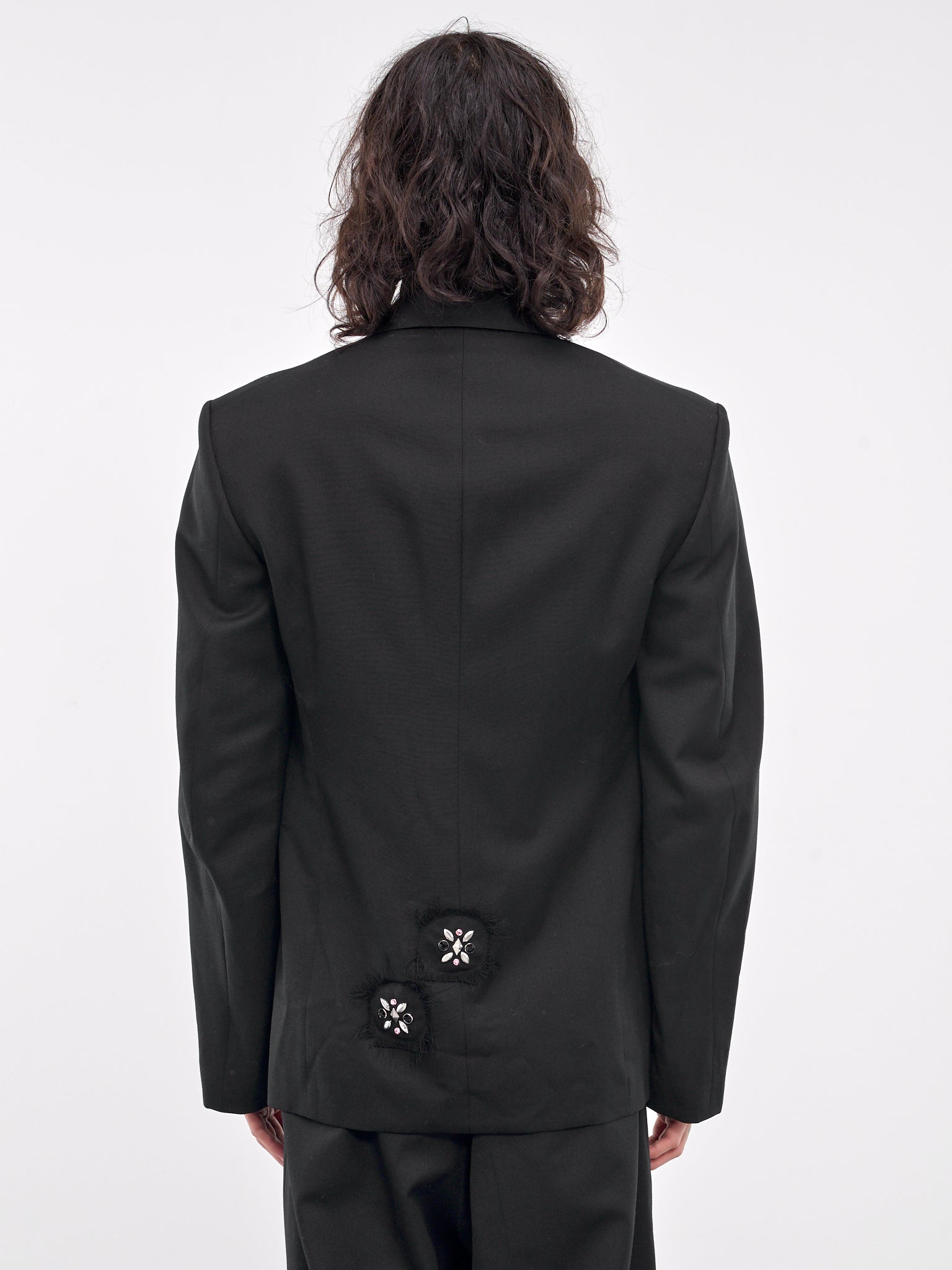 Crystal Embroidered Blazer (JK0224-BLACK)