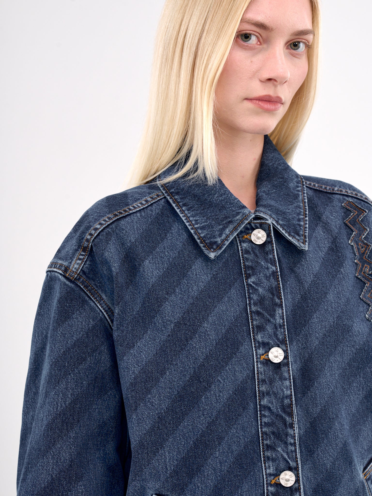 Diagonal Denim Jacket (JKJD0346S0-USCX36-BLUE)