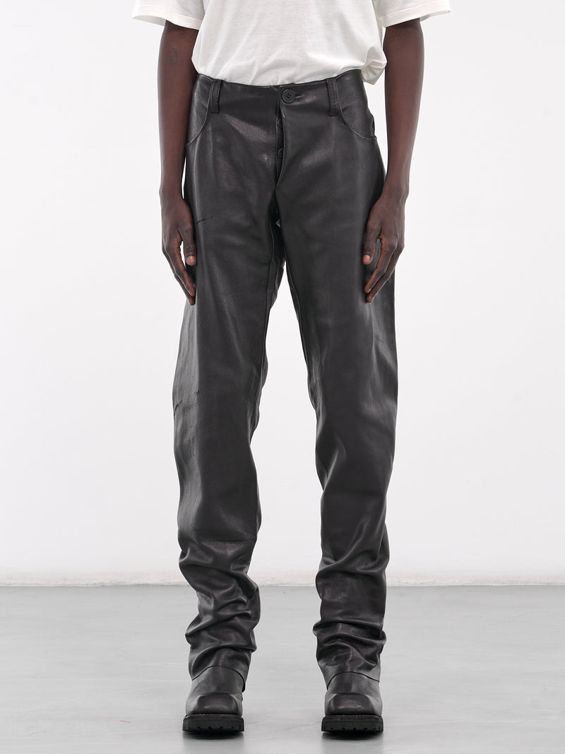 A DICIANNOVEVENTITRE Deer Leather Trousers | H. Lorenzo - front