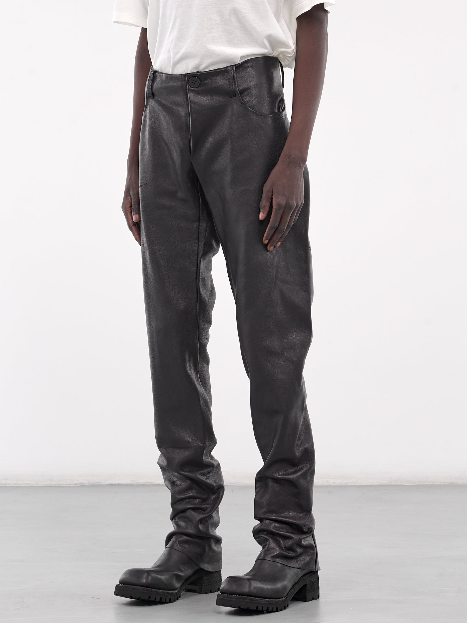 A DICIANNOVEVENTITRE Deer Leather Trousers | H. Lorenzo - side