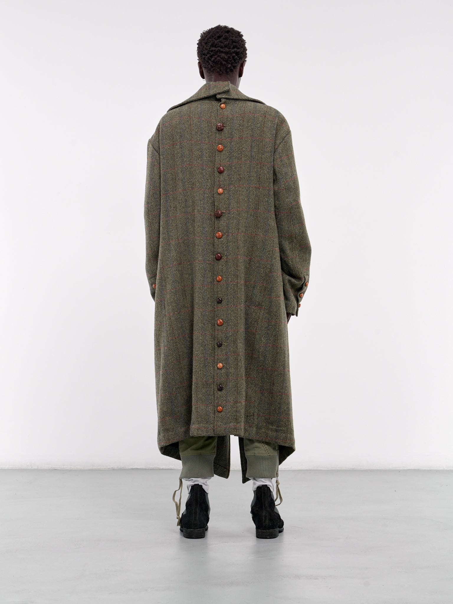 Spine Button Coat (JM030-OLIVE)