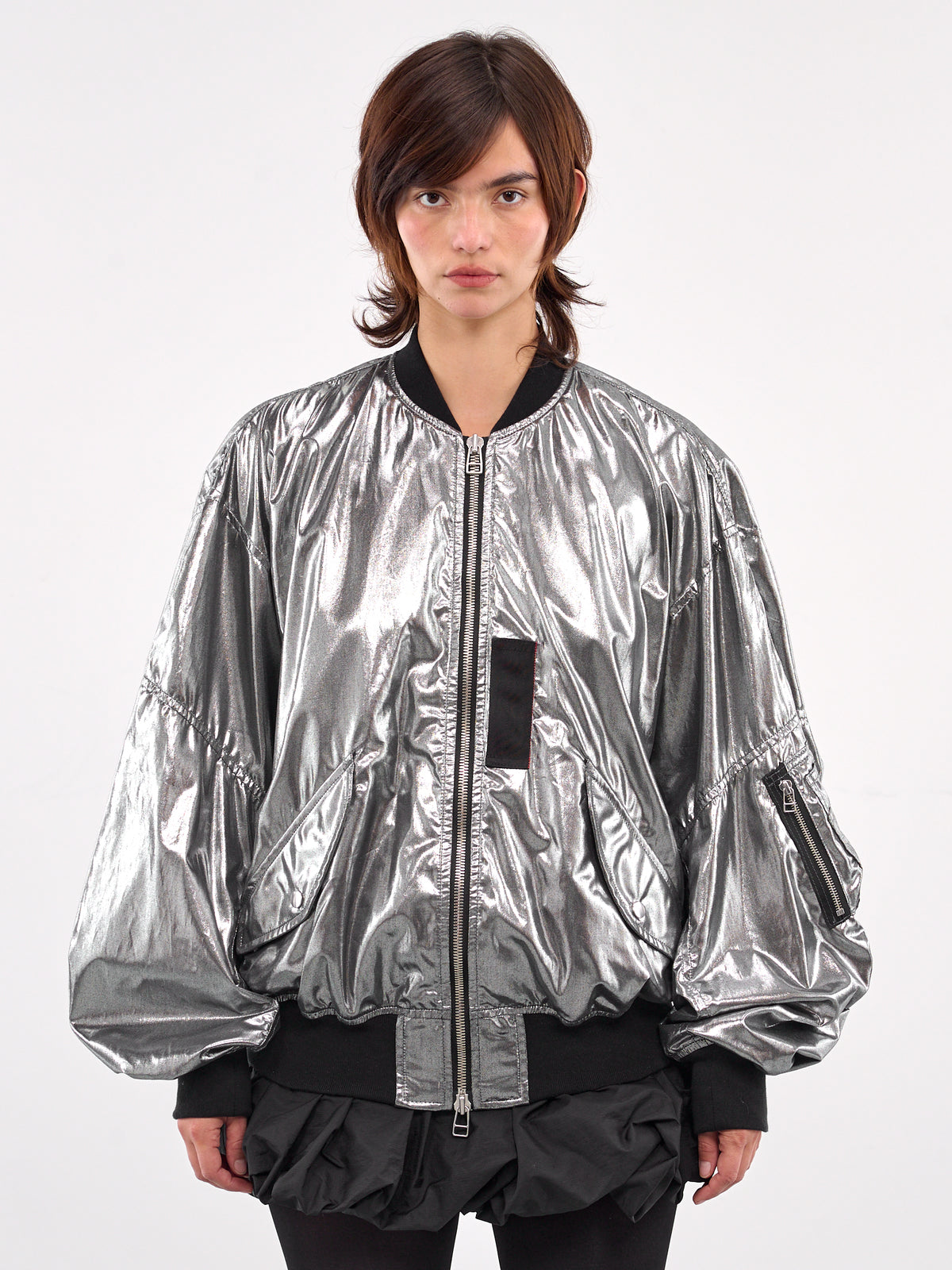 Reflective Bomber Jacket (JO-J011-SILVER)