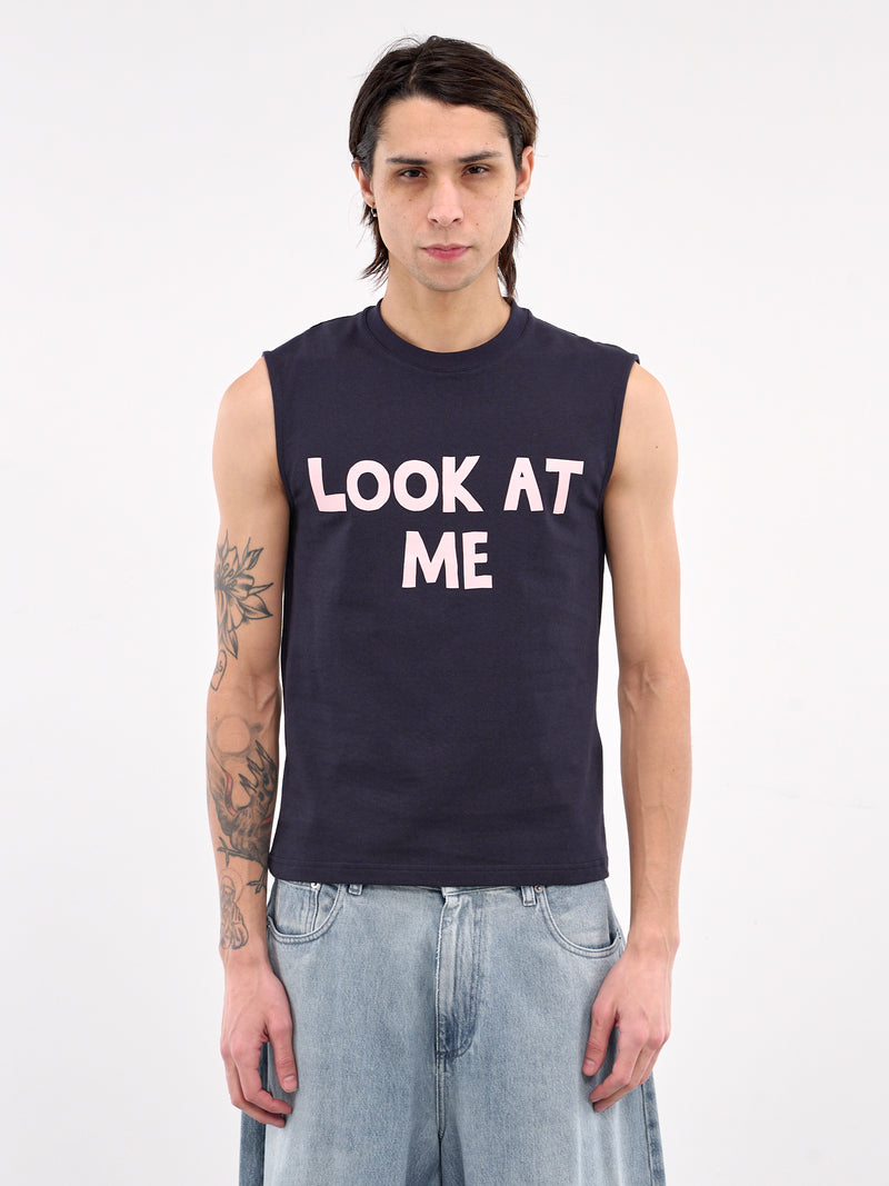 Look At Me Printed Tank (JO0257-PG1510-DARK-NAVY)