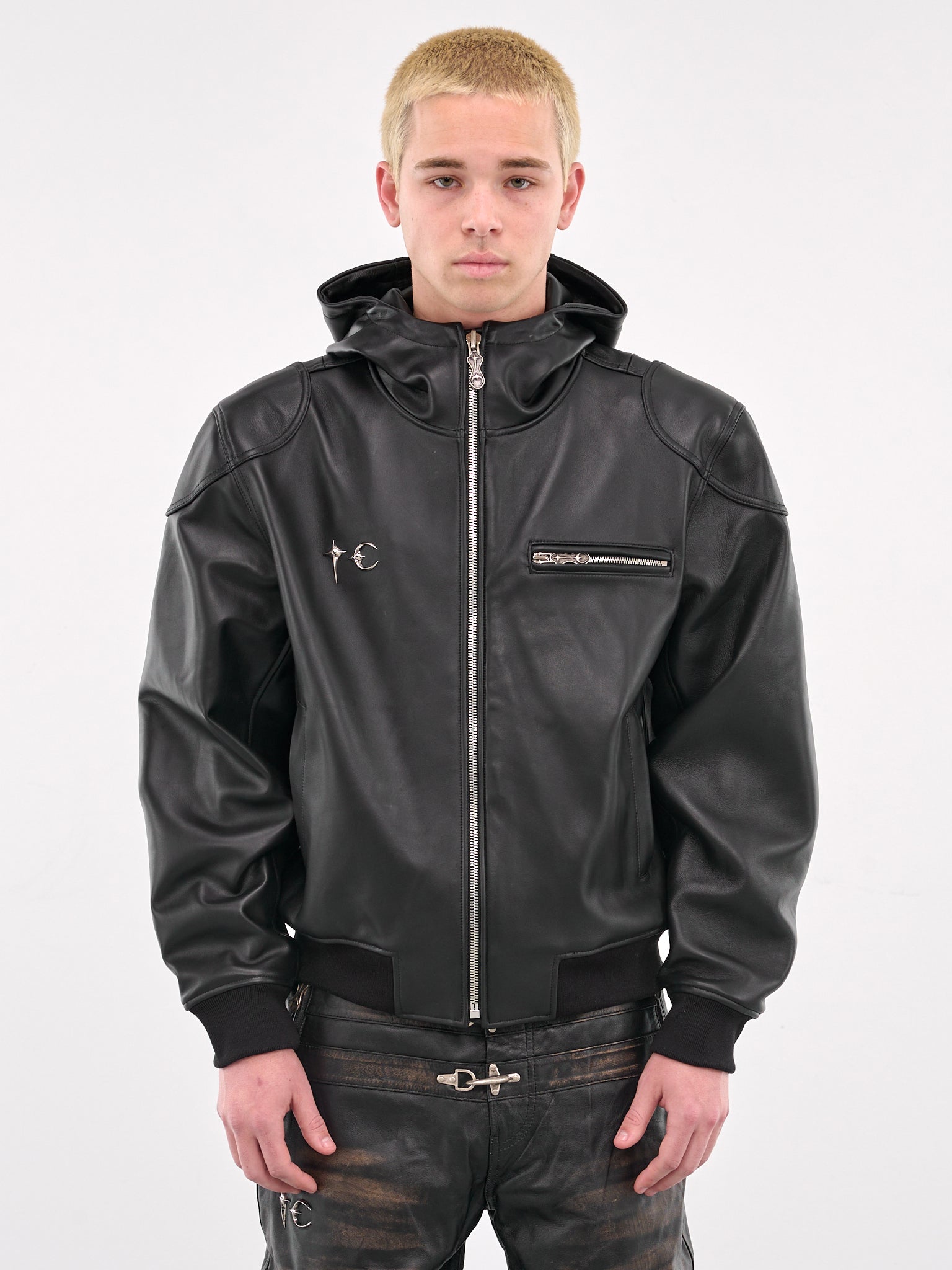 Slim Rock Leather Jacket (JP0201-BLACK)