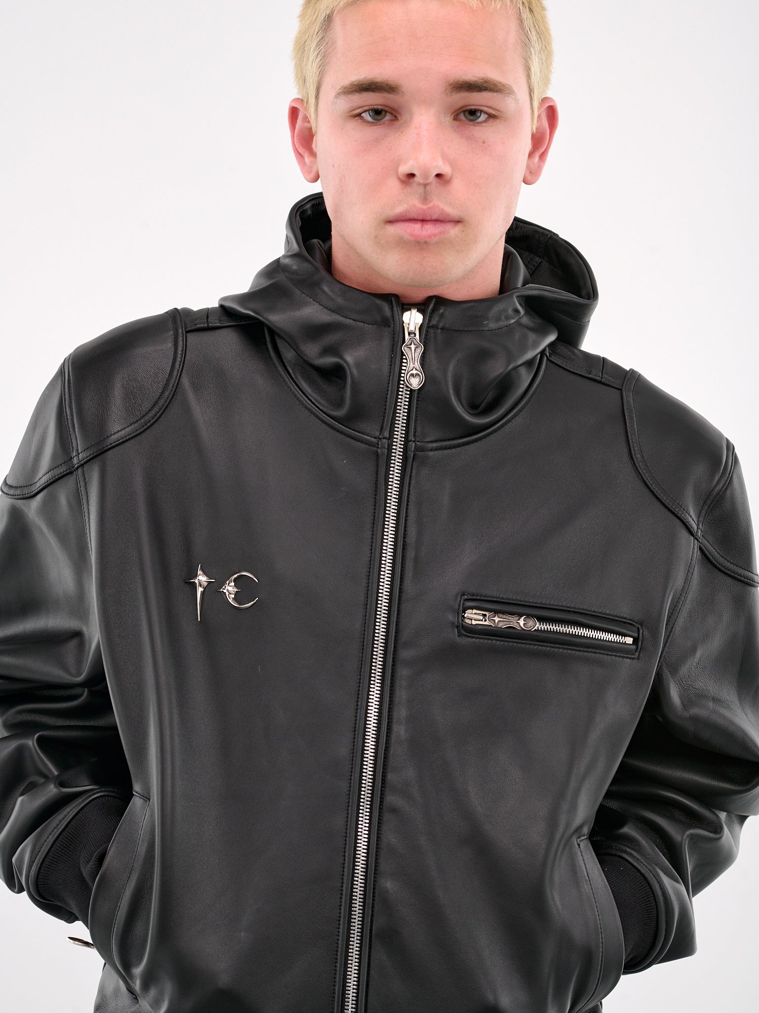 Slim Rock Leather Jacket (JP0201-BLACK)