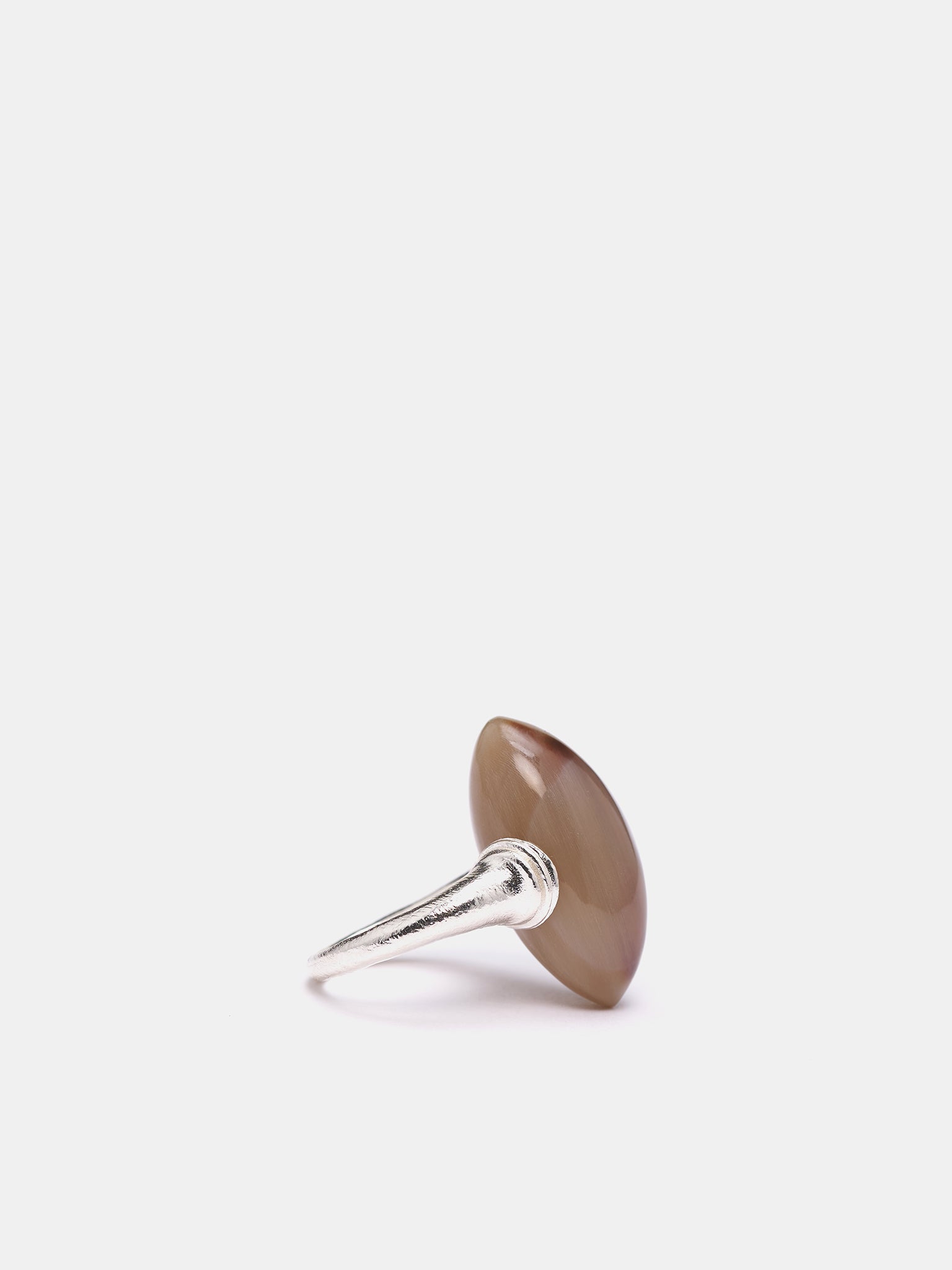 Silver & Ox Horn Ring (JR01S1YE450-LIGHT-HAZEL)