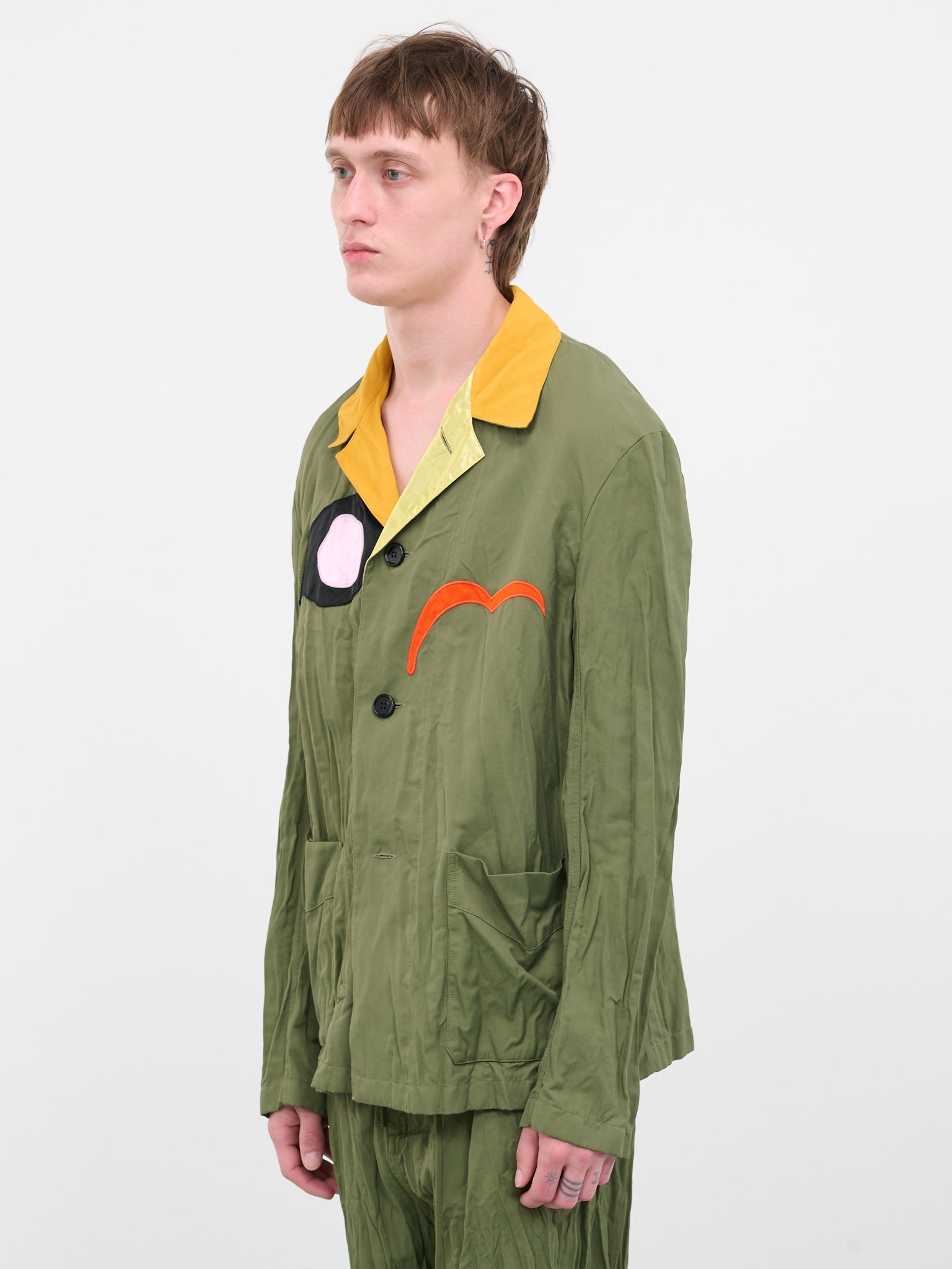 No Vacancy Inn Gabardine Jacket (JUMU0140QS-GREEN-MULTI)