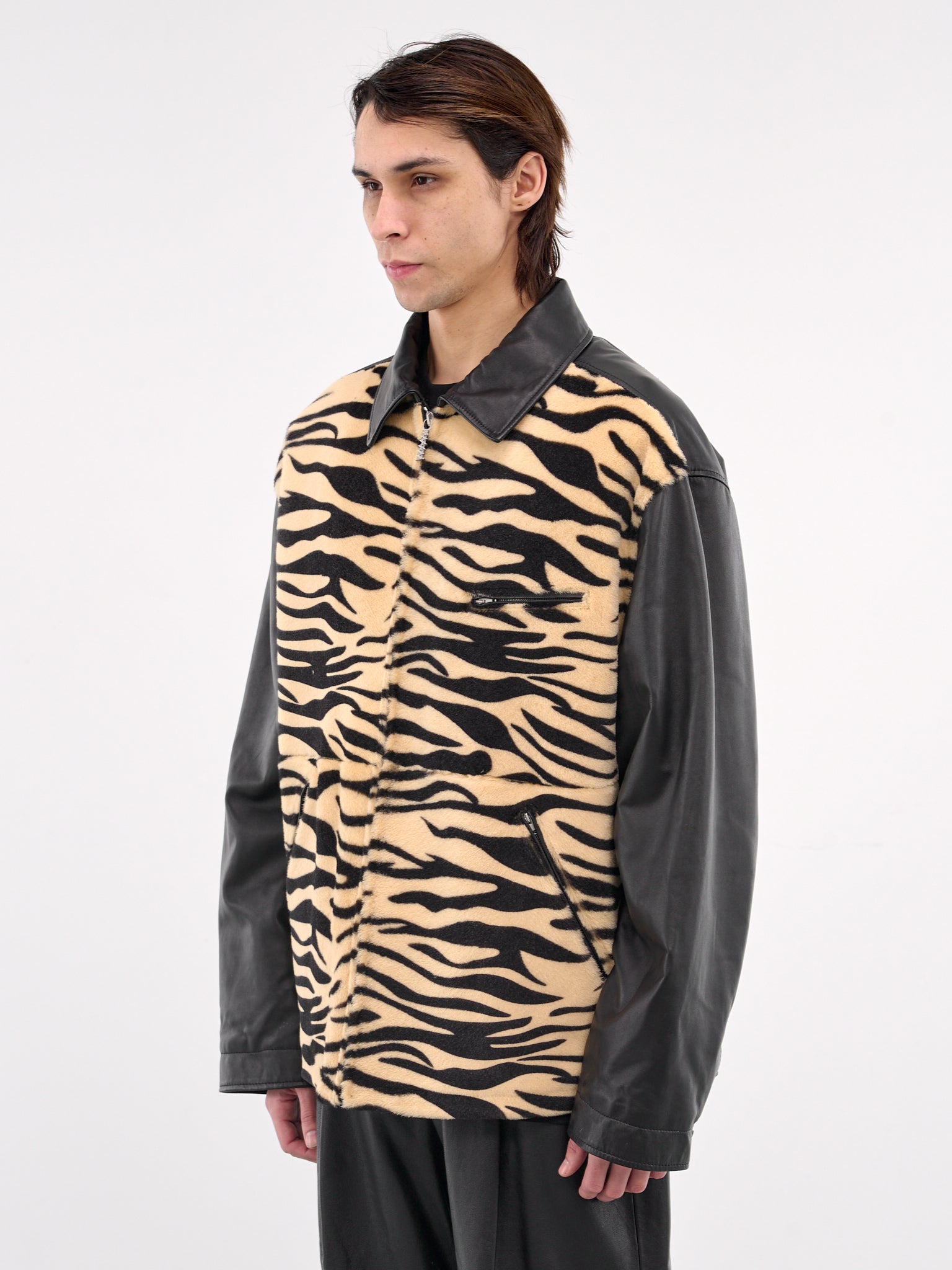 Tiger Print Shearling Jacket (JUMY0079QW-ULM122-MULTI)