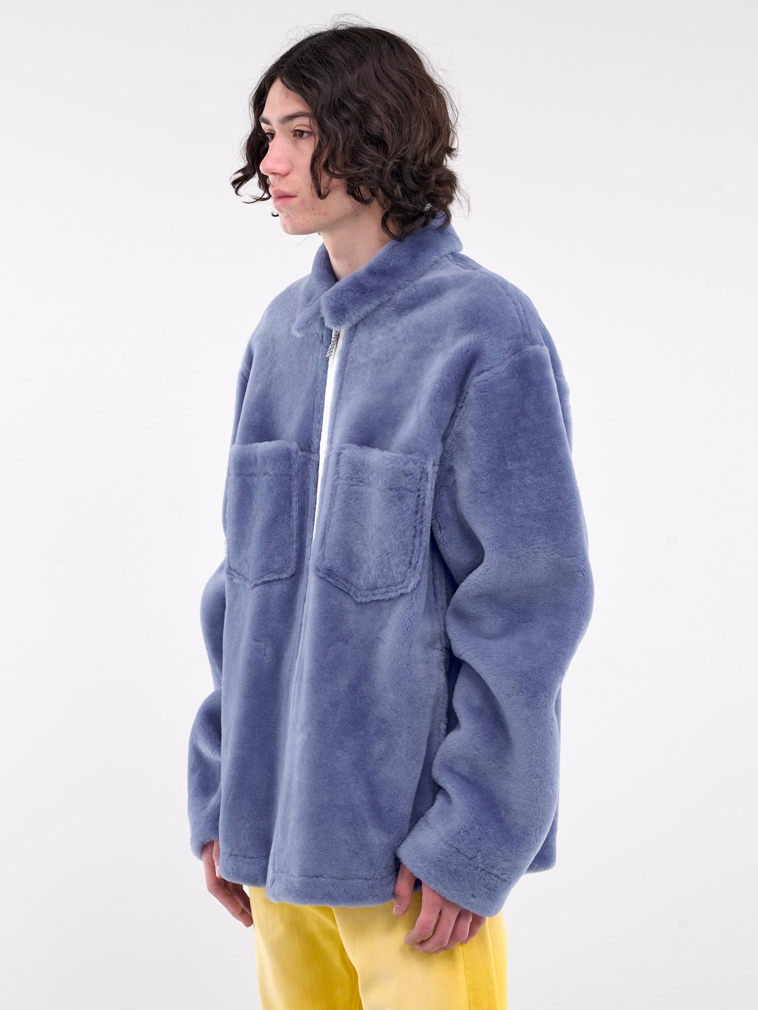 Shaved Shearling Jacket (JUMY0080A1-ULM121-BLUE-LILAC)