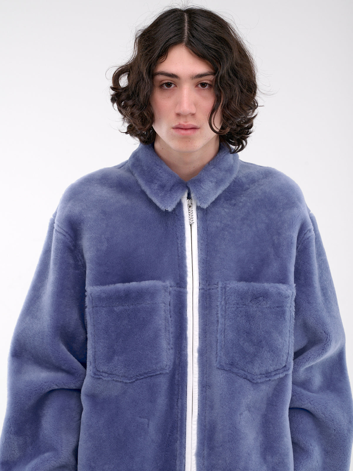 Shaved Shearling Jacket (JUMY0080A1-ULM121-BLUE-LILAC)