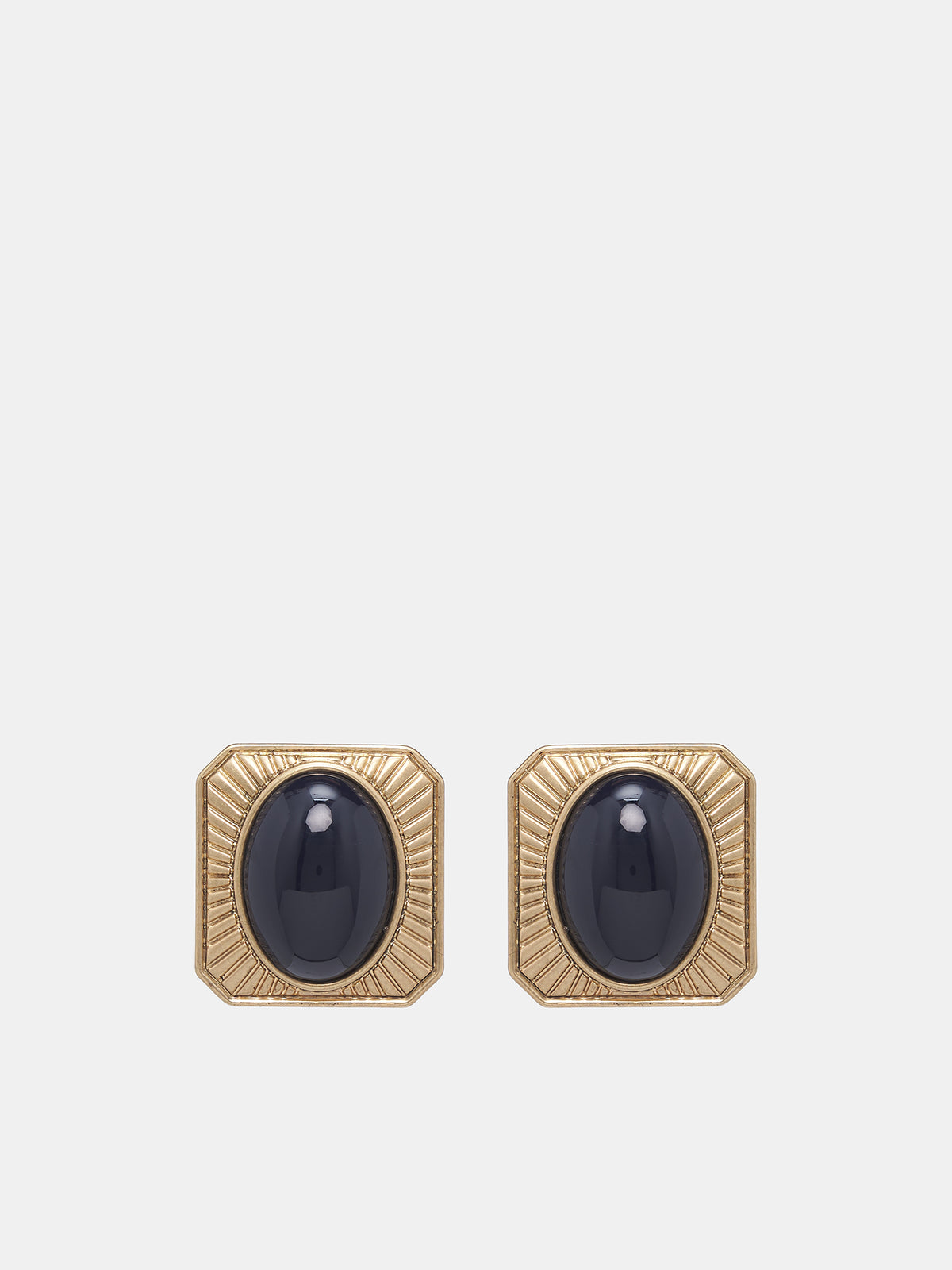 Gemstone Stud Earrings (JW0001OT01-GOLD)