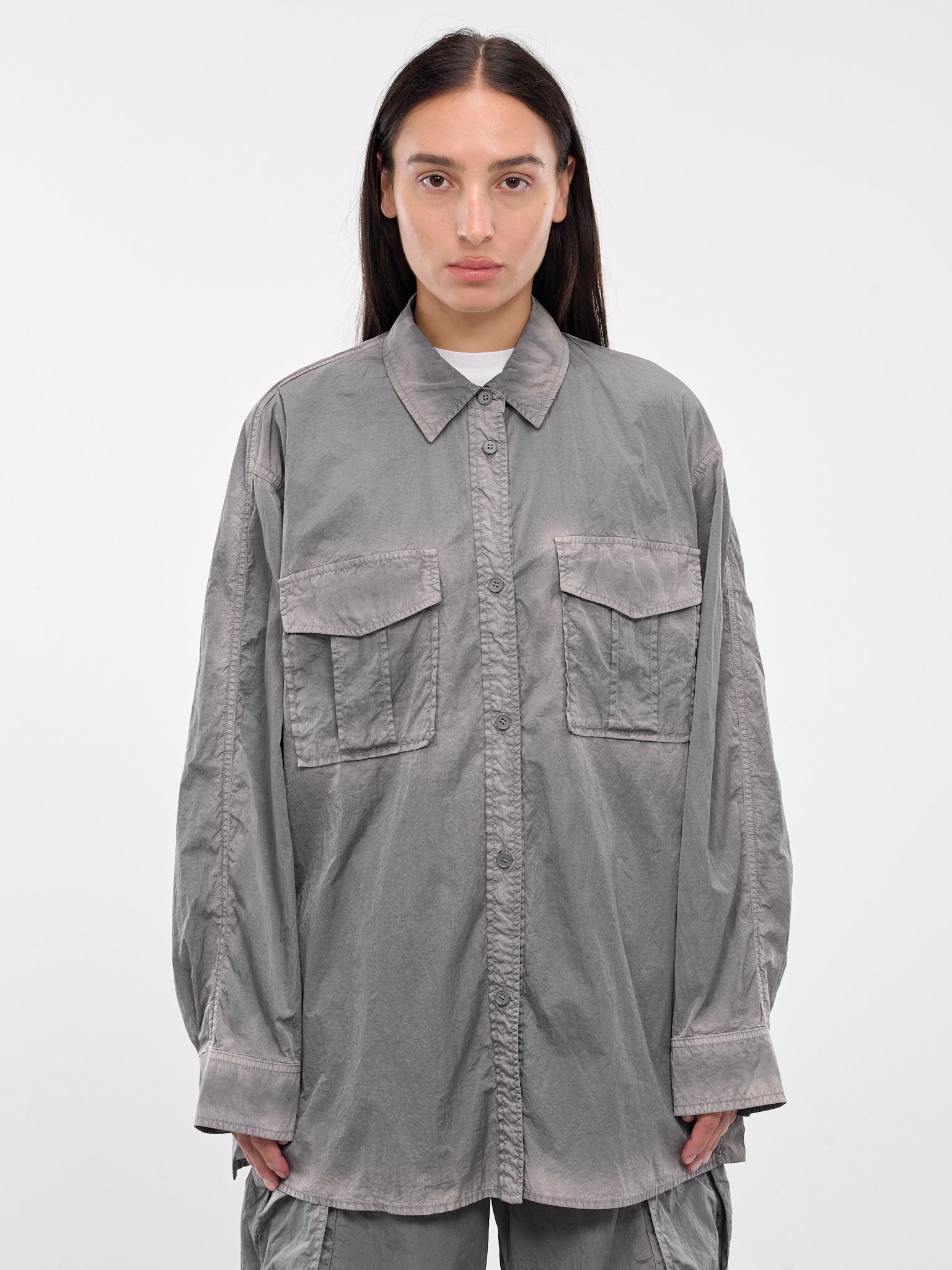 Nylon Cargo Shirt (JW4764W04-GREY)