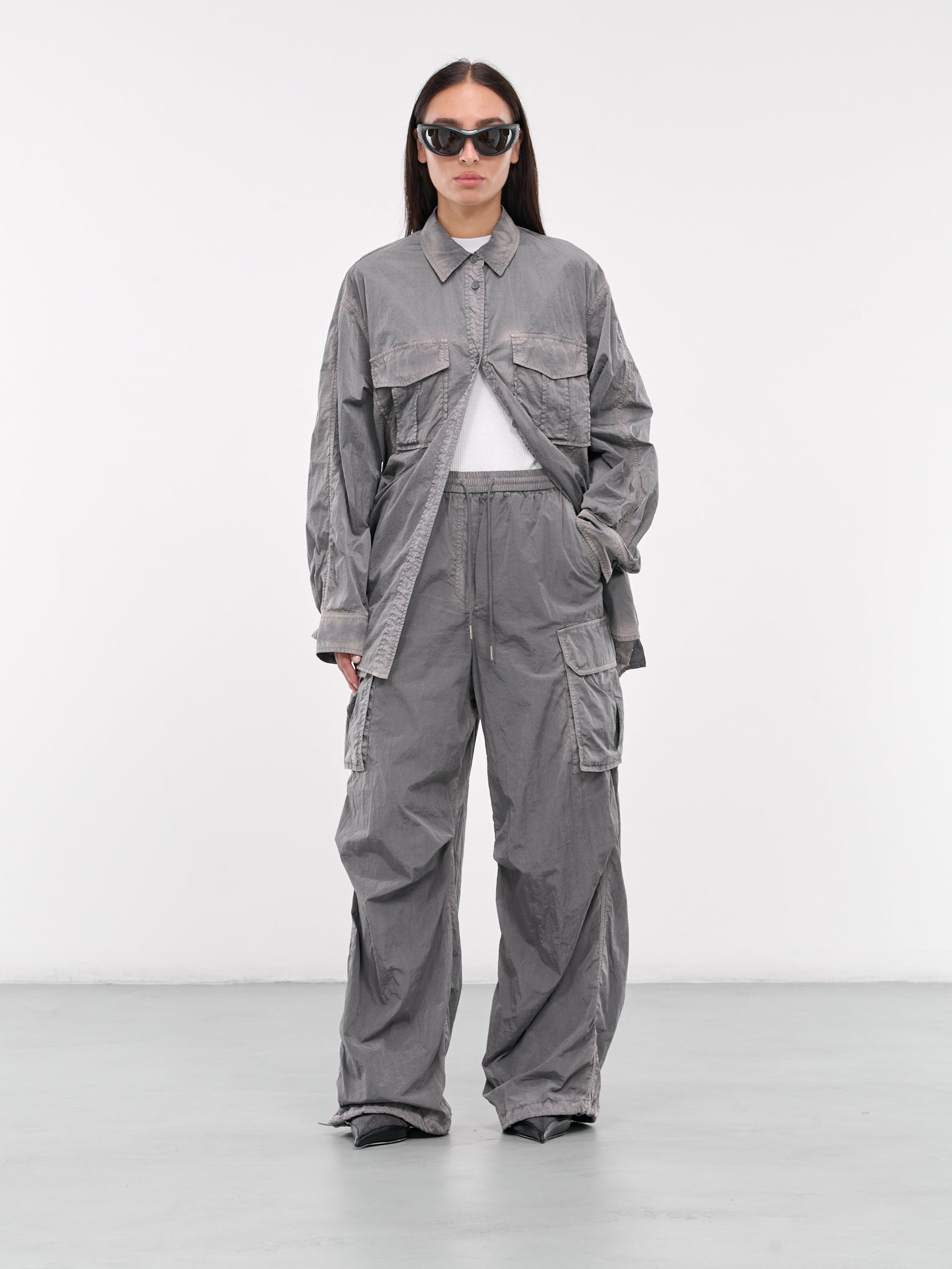 Nylon Cargo Pants (JW4721W03-GREY)