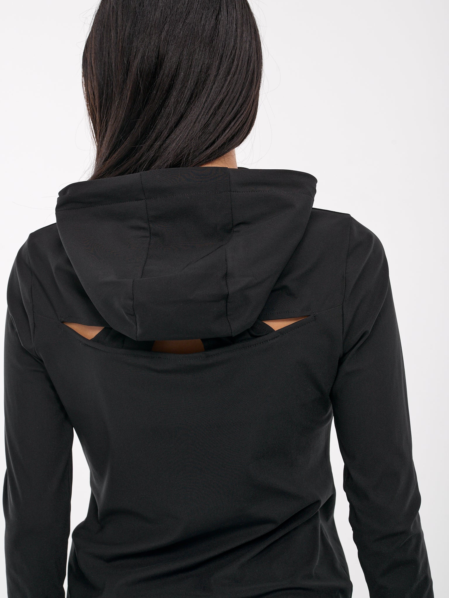 Cut-Out Quarter Zip Hoodie (JW4841W02-BLACK)