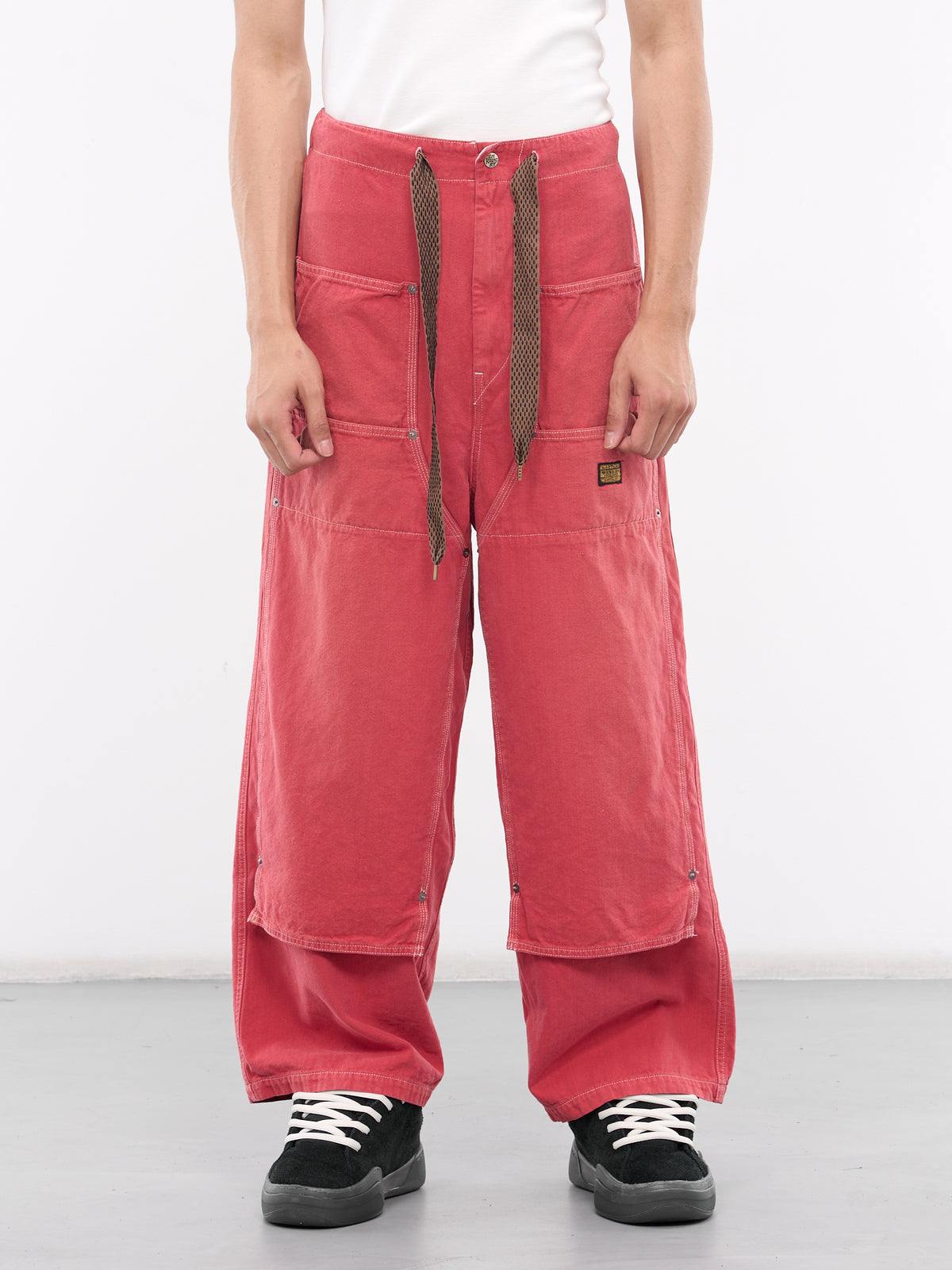 California W-Knee Baggy Pants (K2403LP084-RED)