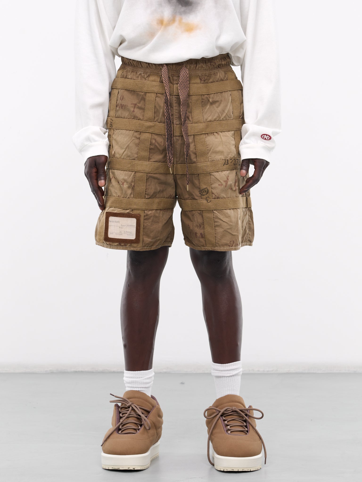 Prisoner Craft Tattersall Remake Shorts (K2405SP204-GBE-GREY-BEIGE)