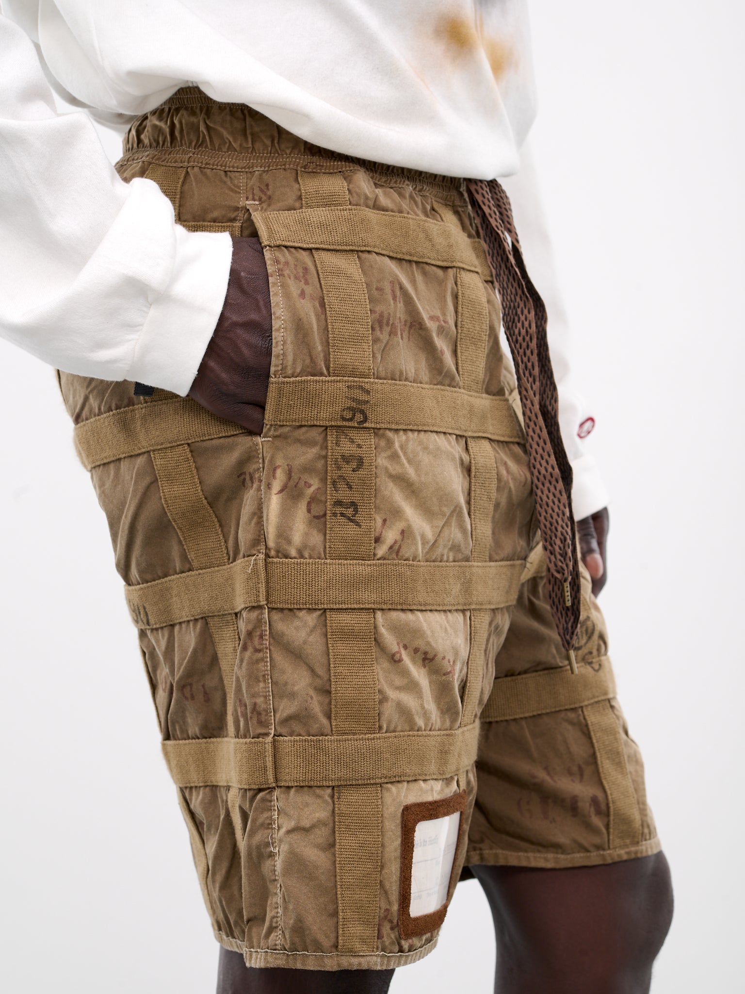 Prisoner Craft Tattersall Remake Shorts (K2405SP204-GBE-GREY-BEIGE)