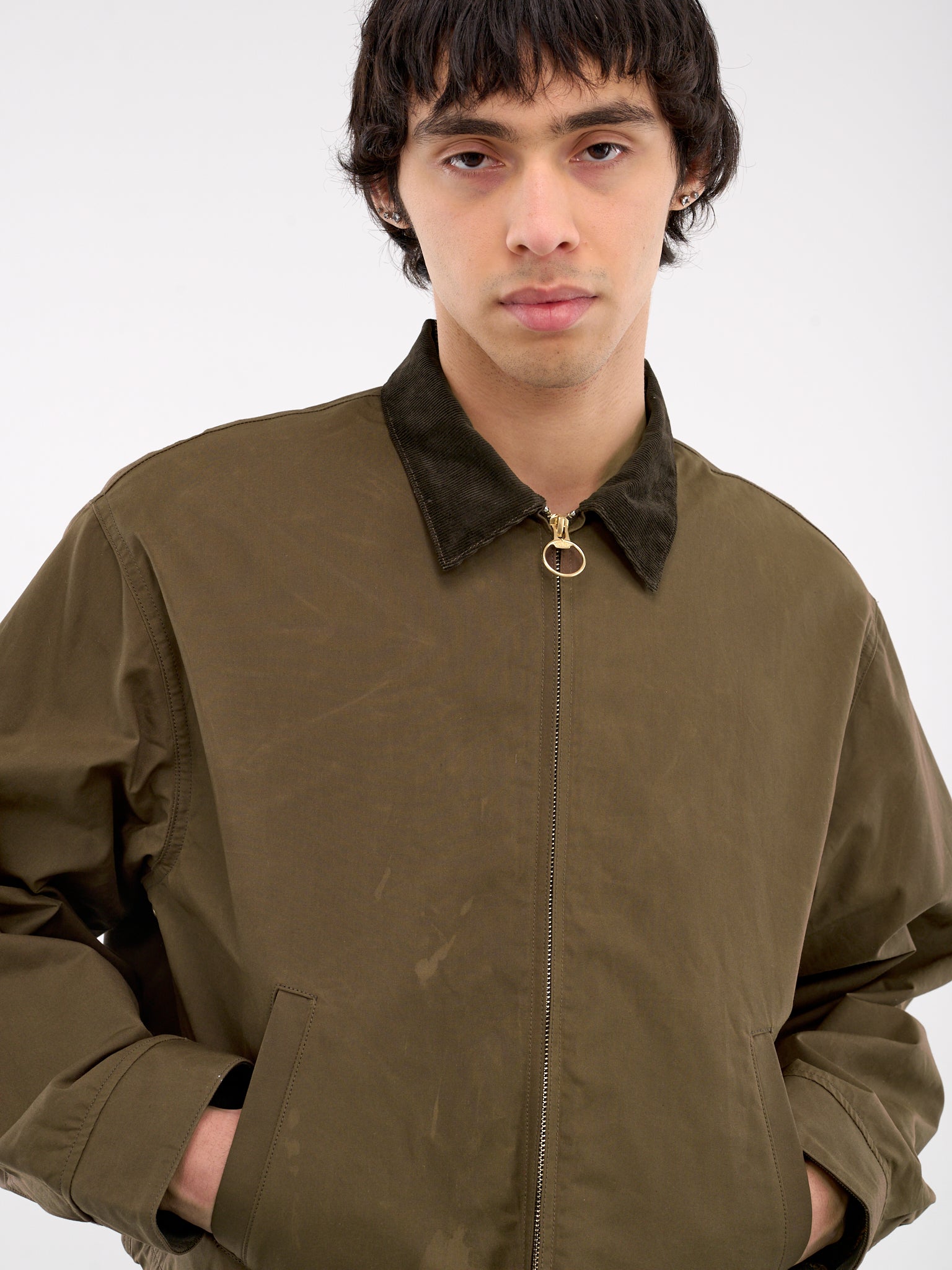 Oil Coated Drizzler Jacket (K2409LJ026-KHAKI)