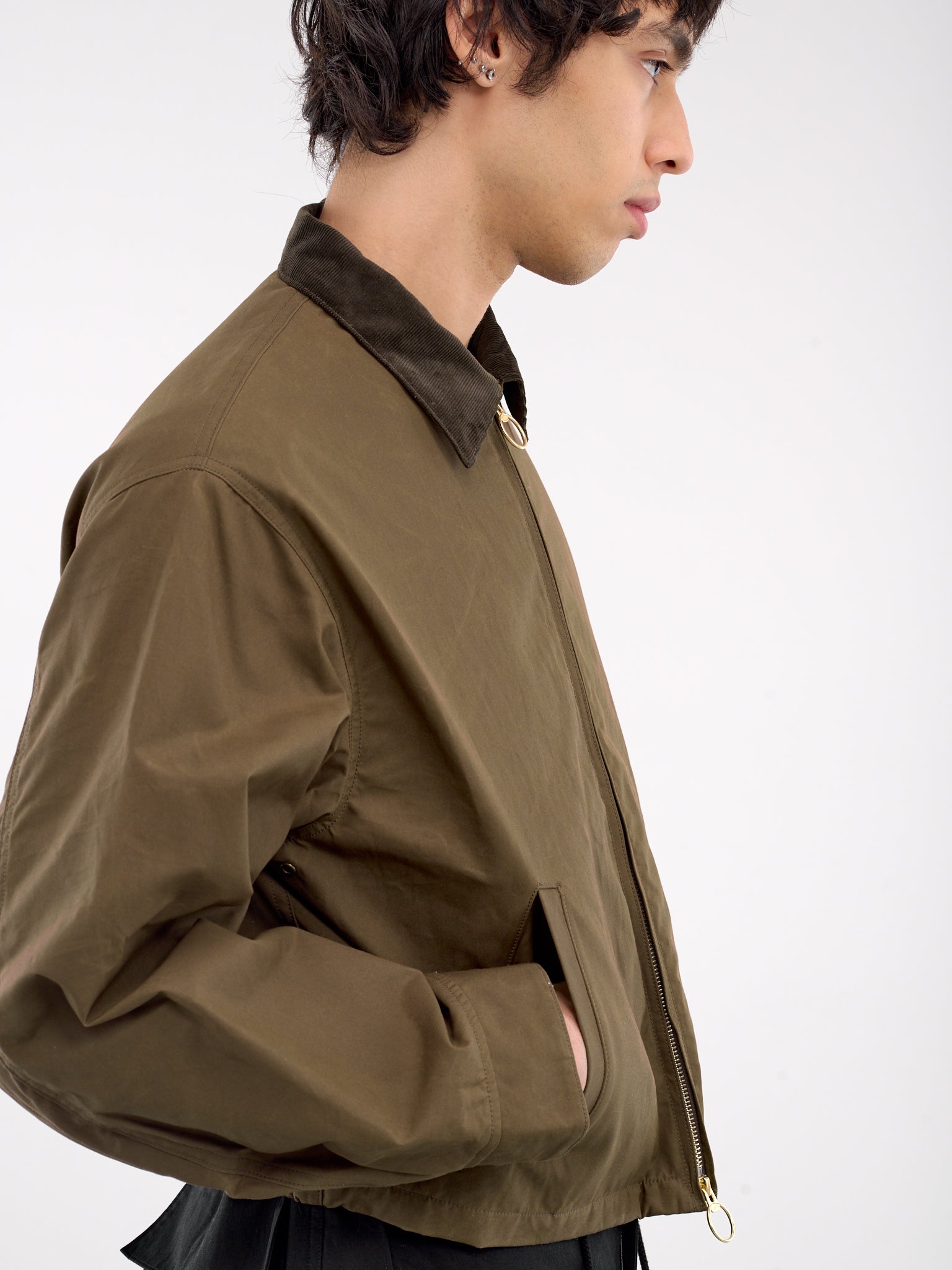 Oil Coated Drizzler Jacket (K2409LJ026-KHAKI)