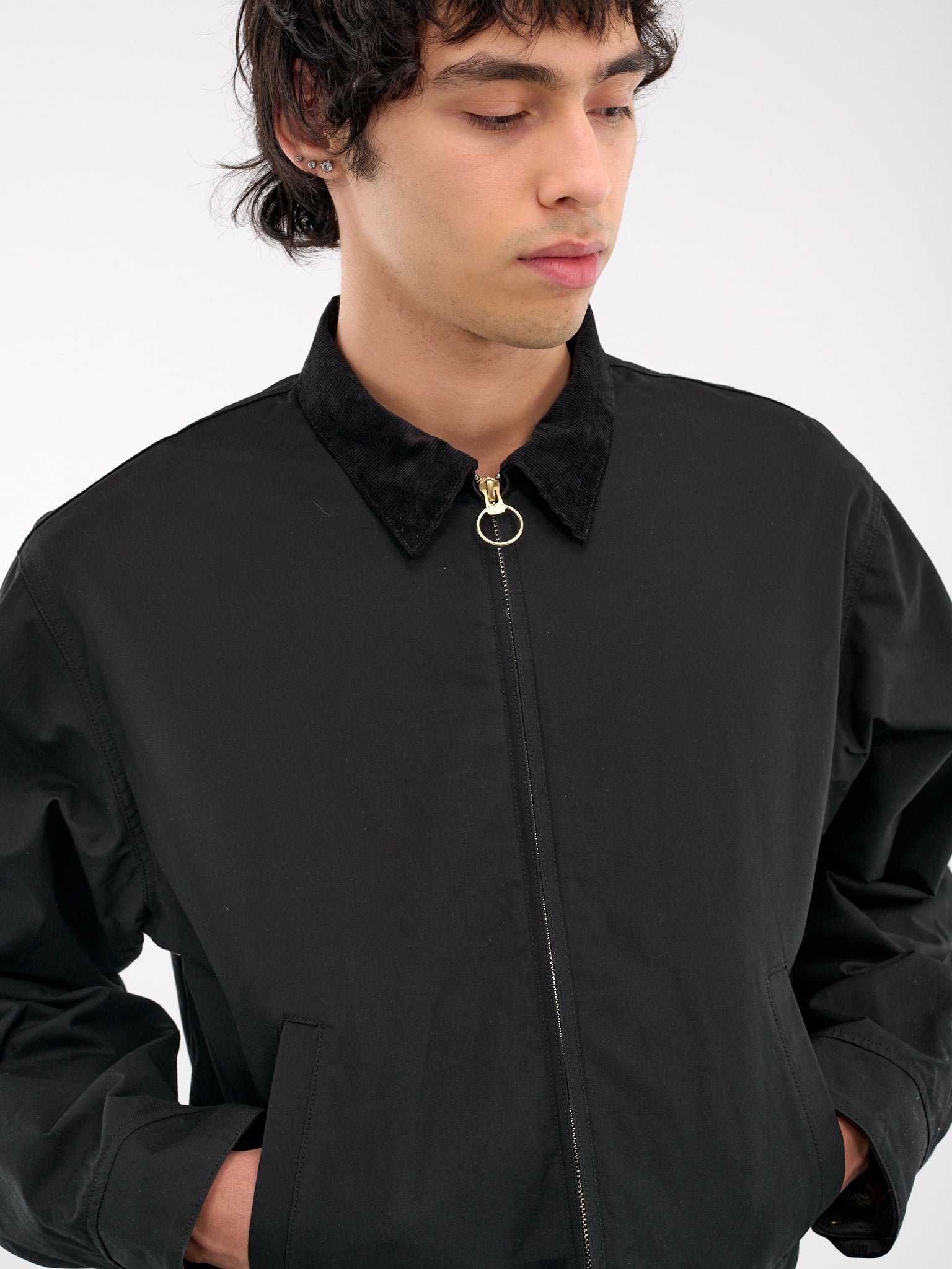 Oil Coated Drizzler Jacket (K2409LJ026-BLACK)