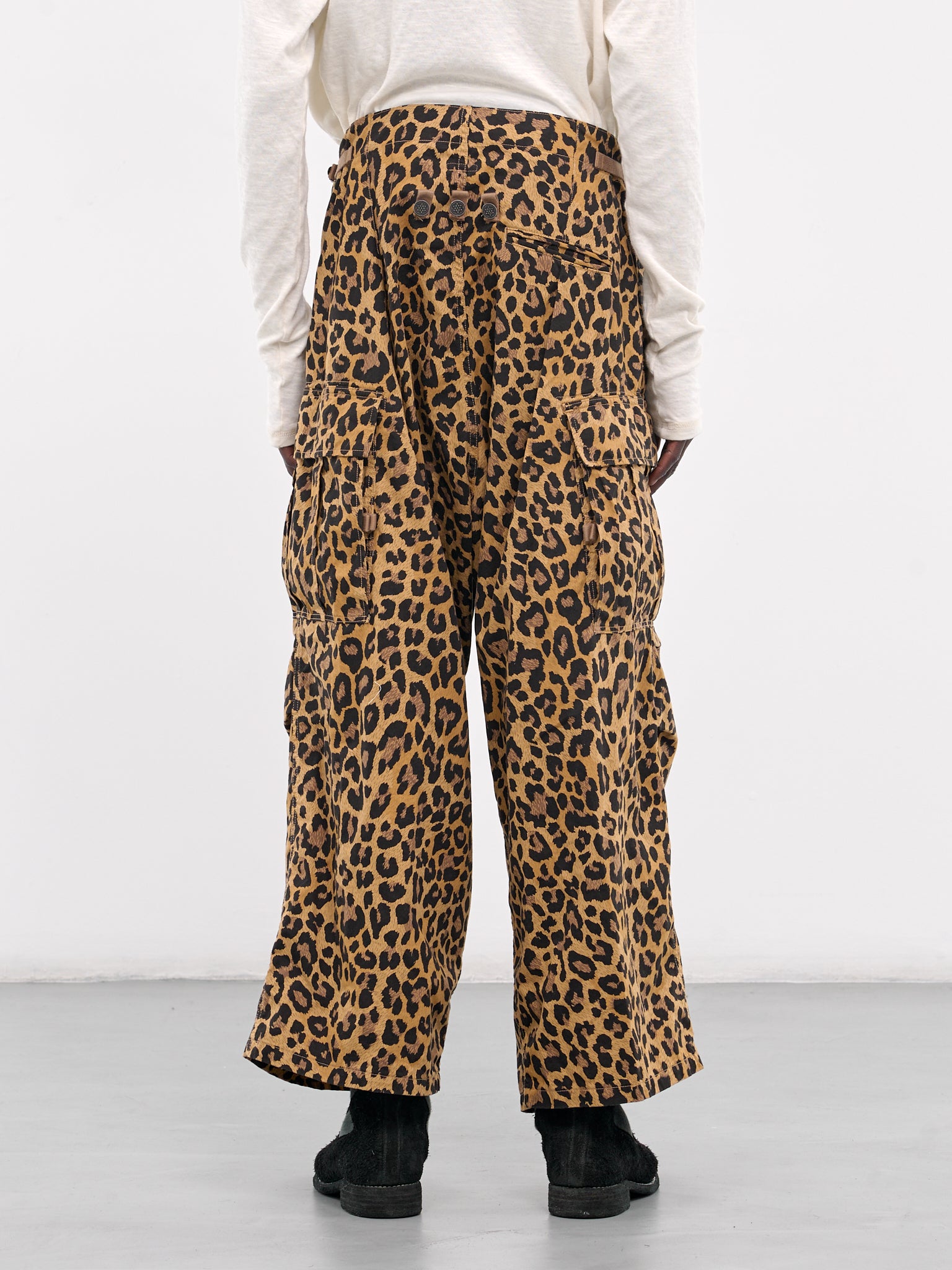 Leopard Cargo Trousers (K2409LP008-BROWN)