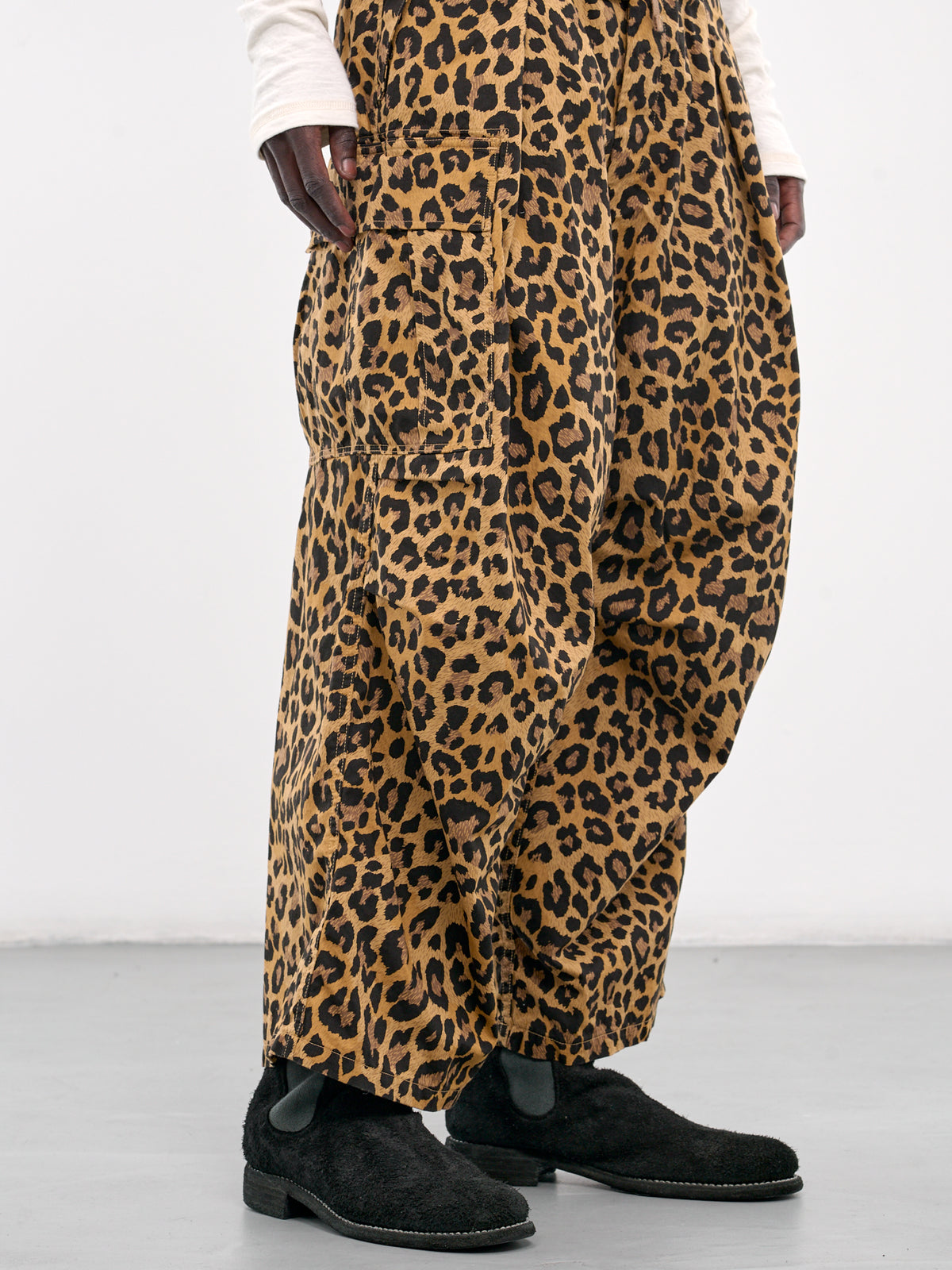 Leopard Cargo Trousers (K2409LP008-BROWN)