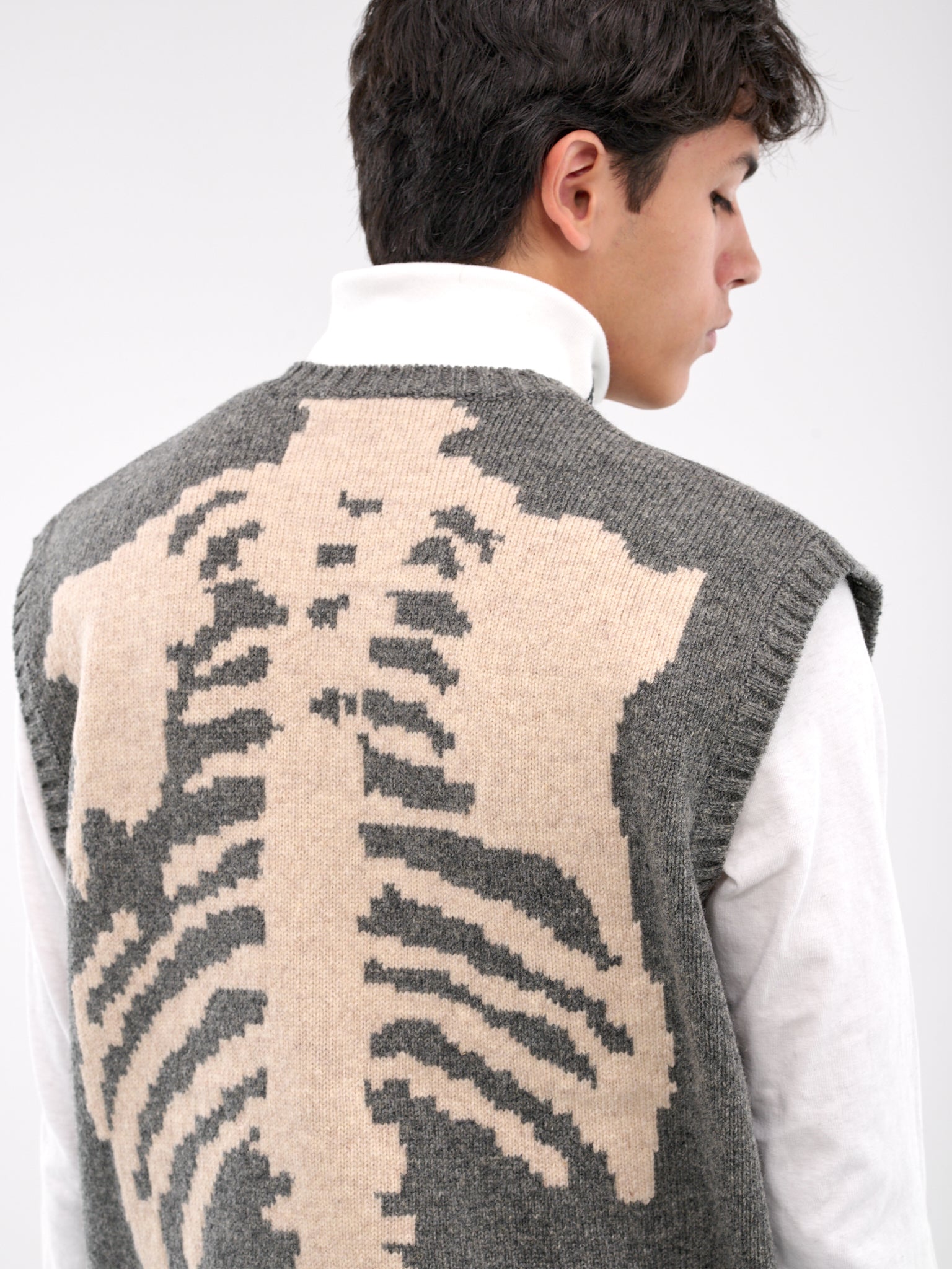 Bone Wool Vest (K2410KN078-GRAY)