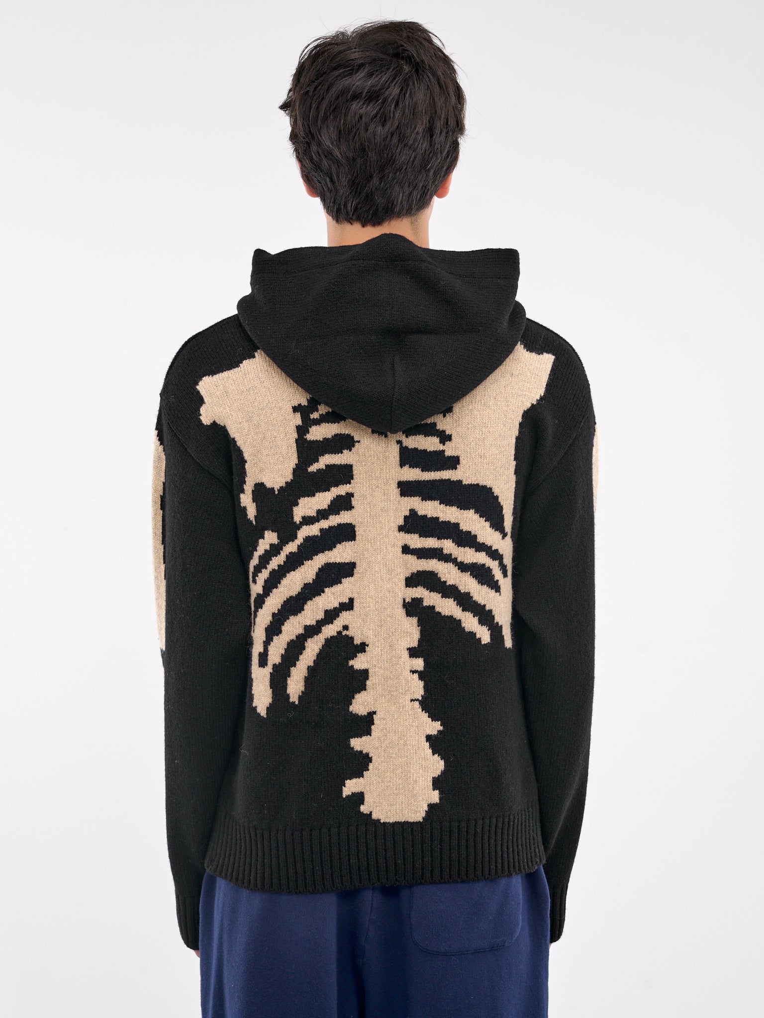 Bone Wool Hoodie (K2410KN079-BLACK)