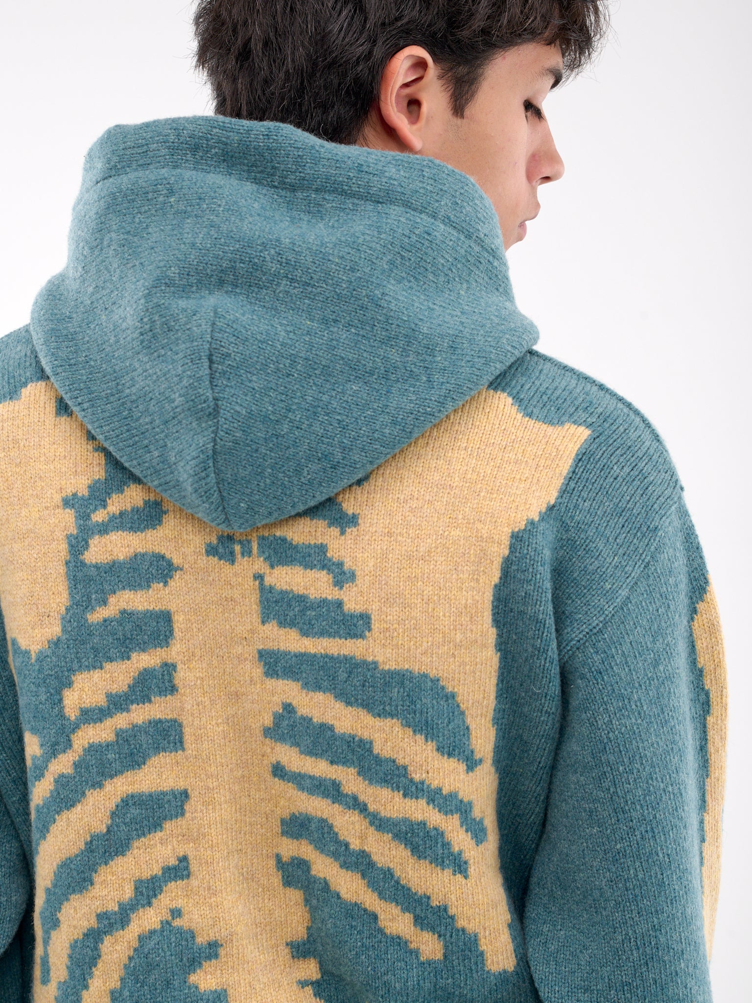 Bone Knit Hoodie (K2410KN079-SAX-BLUE)