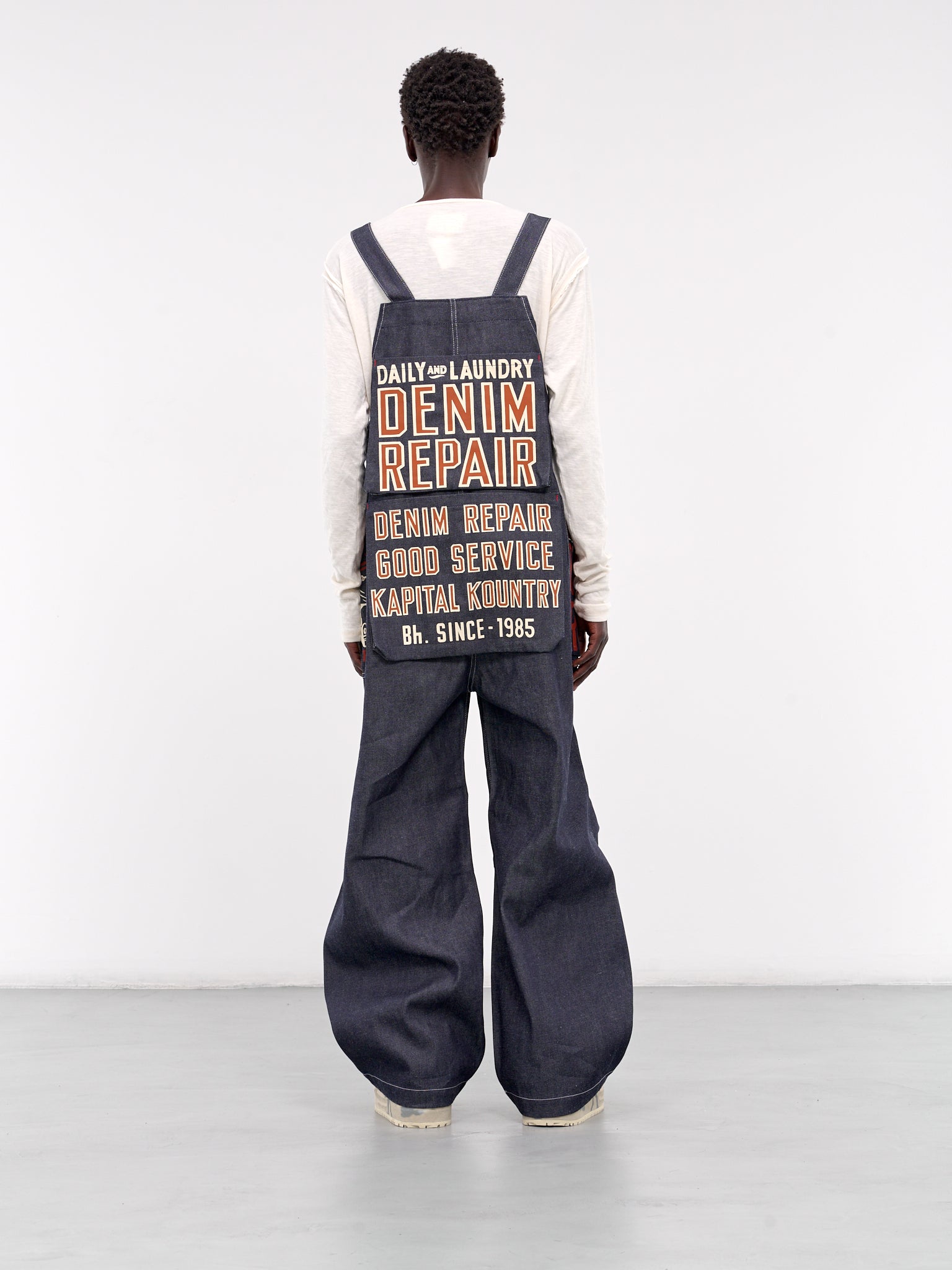 Graphic Denim Overalls (K2410OP070-INDIGO)