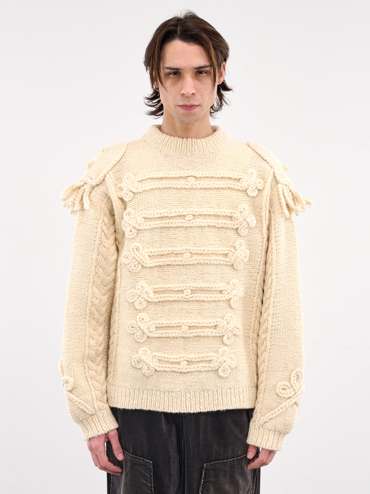 Napoleon Hand Knit Sweater (K2411KN138-ECRU)