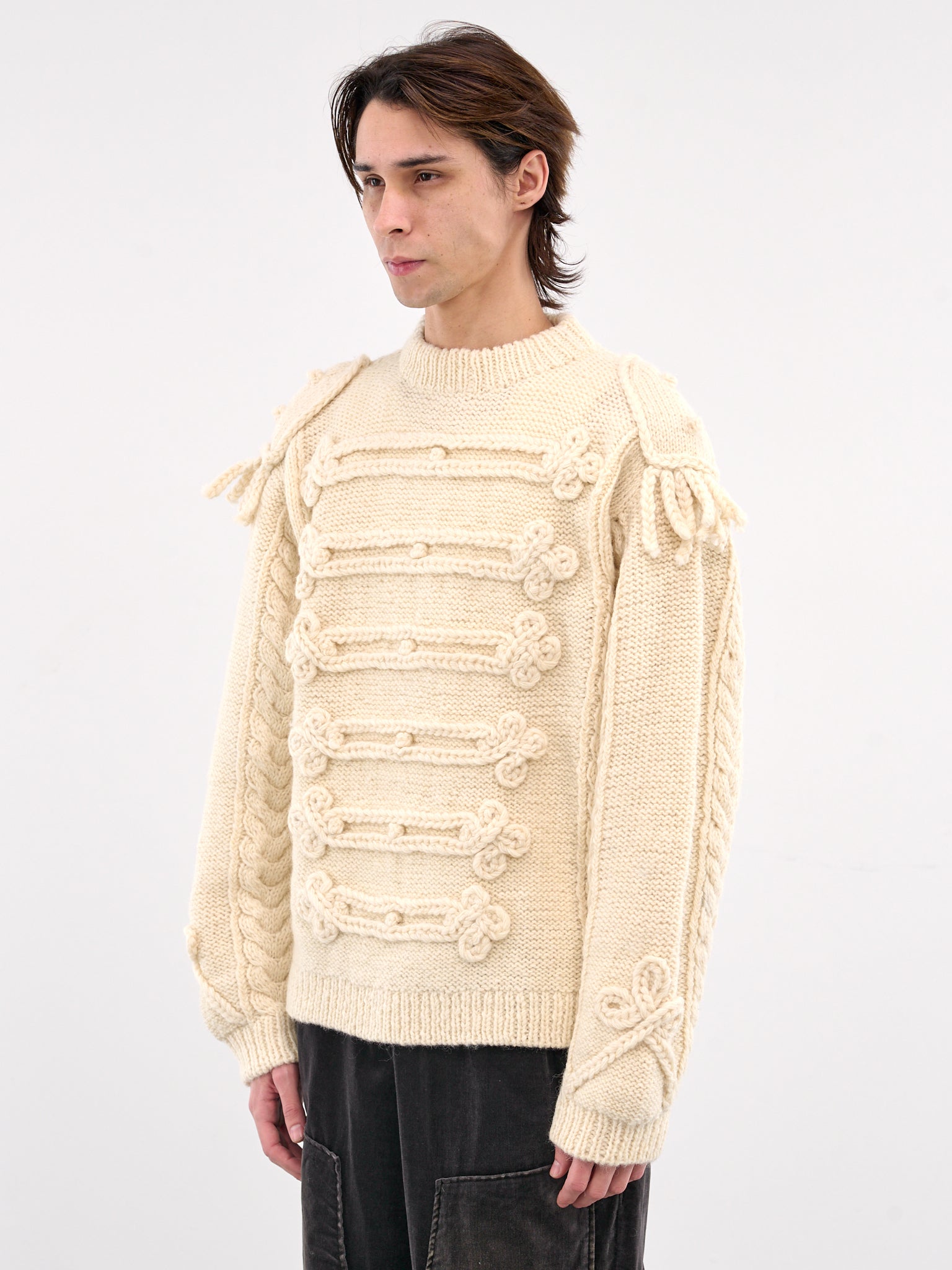 Napoleon Hand Knit Sweater (K2411KN138-ECRU)